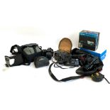 A mixed lot of photographic equipment to include, an Olympus E510 DSLR, in case, a Jelco 8ec-1,