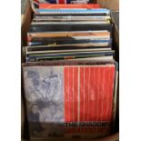 A mixed box of rock and pop LPs, to include Elvis Presley