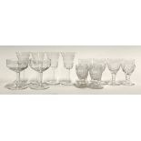 A small quantity of various cut glasses, sherry, port etc