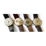 Four gent's wrist watches; Timex, Printilla, Emperor, and Sekonda