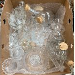 A mixed box of glassware, some cut glass etc