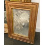 A gilt framed rectangular wall mirror, 62x46cm