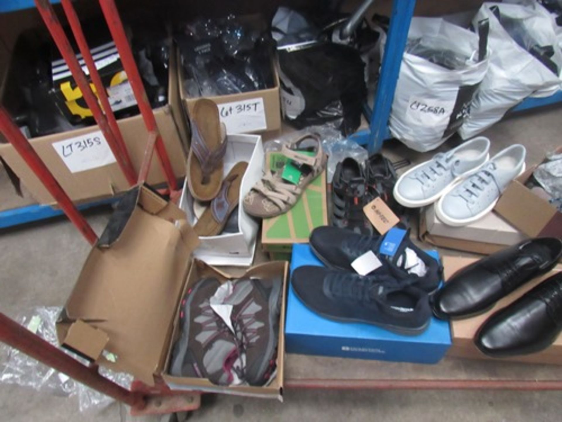 A quantity of adult/trainers and sandals including Camper, men's size 8, Asos Brogues, size 9 etc. -