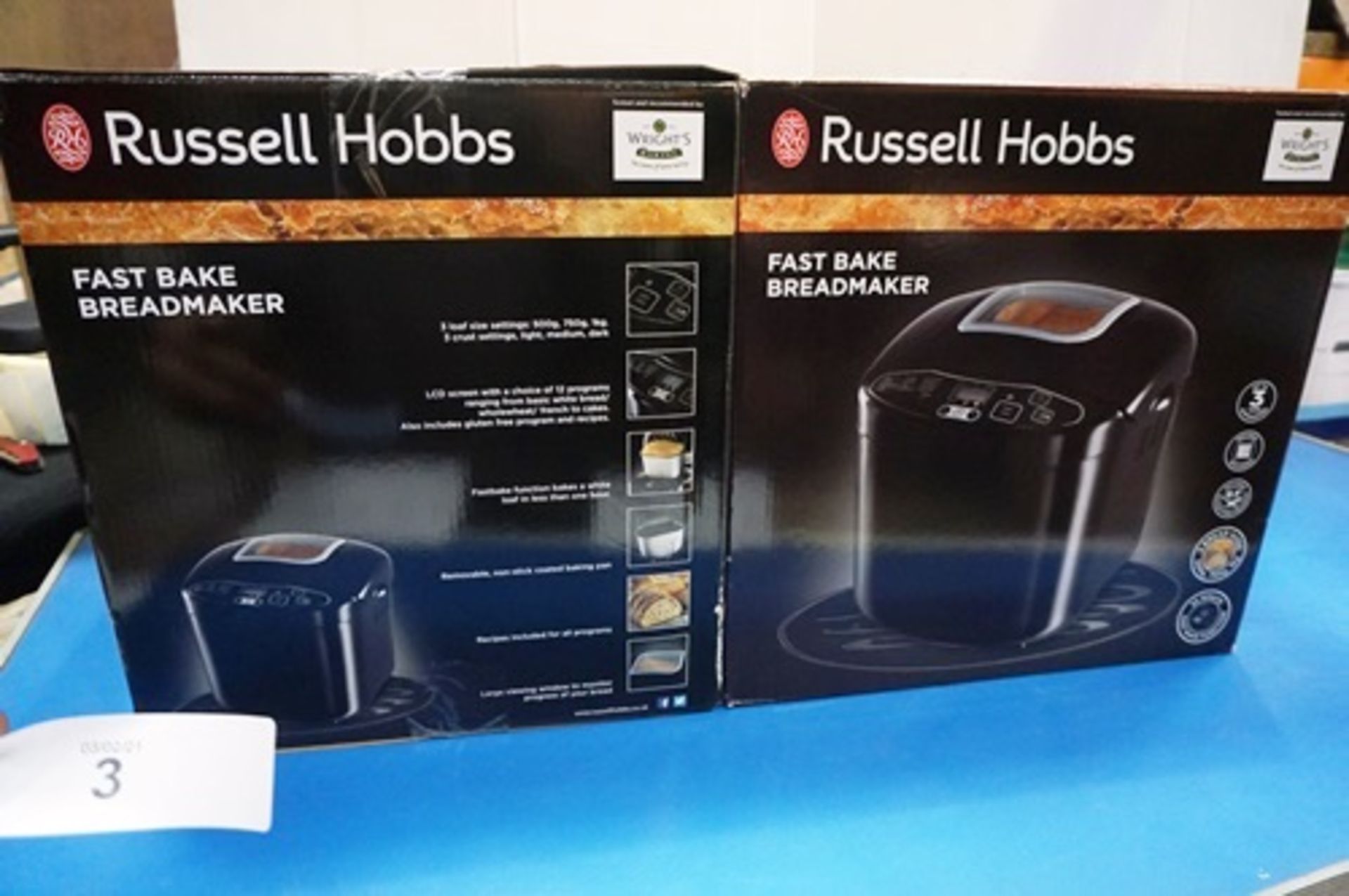 2 x Russell Hobbs Fast Bake bread makers, model 23620 - New in box (ES7)