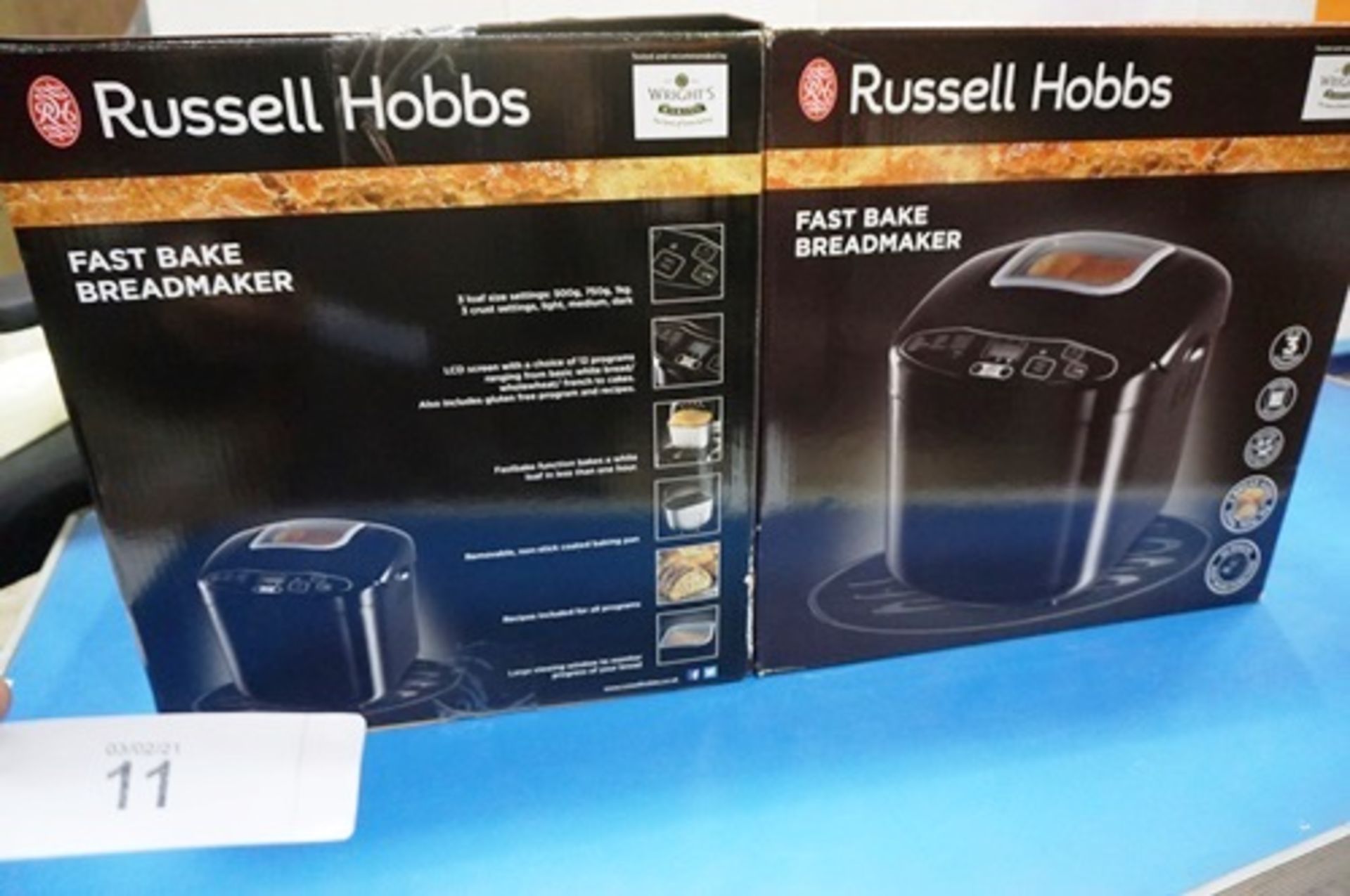 2 x Russell Hobbs Fast Bake bread makers, model 23620 - New in box (ES7)