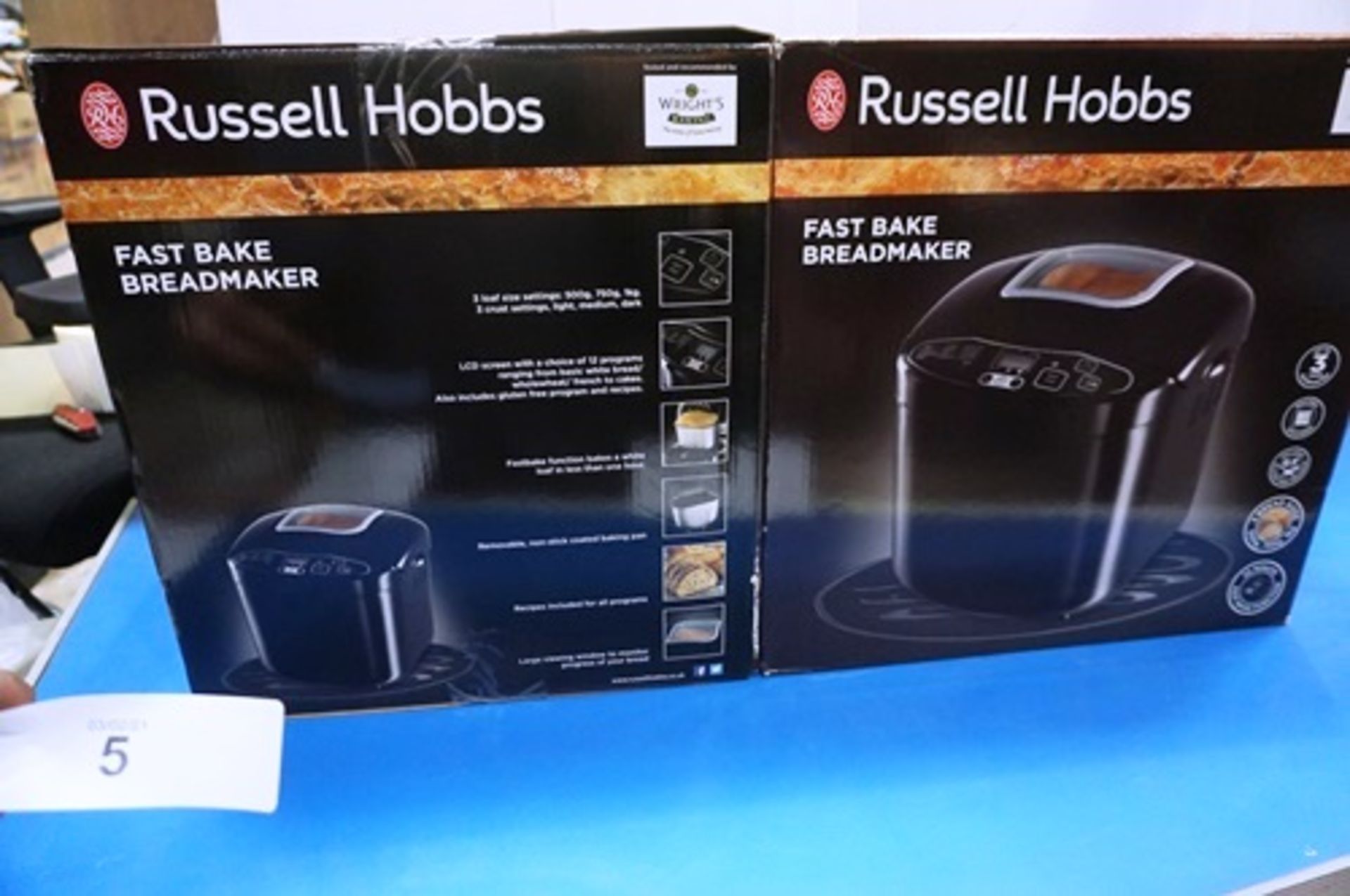 2 x Russell Hobbs Fast Bake bread makers, model 23620 - New in box (ES7)