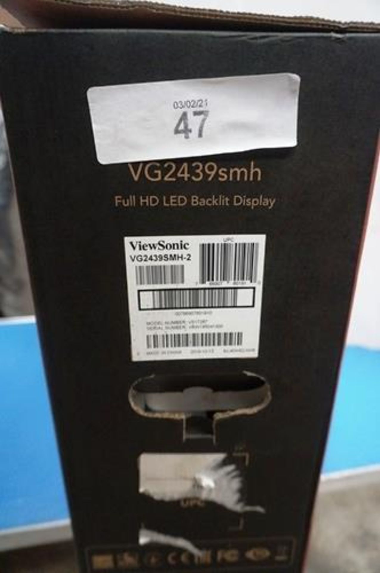 A Viewsonic 24" HD monitor, model VG2439SMH-2 - Sealed new in box (ES3) - Image 2 of 2