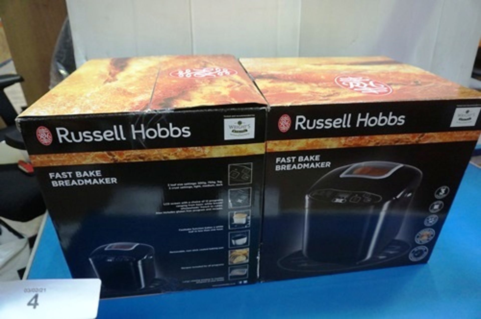 2 x Russell Hobbs Fast Bake bread makers, model 23620 - New in box (ES7)