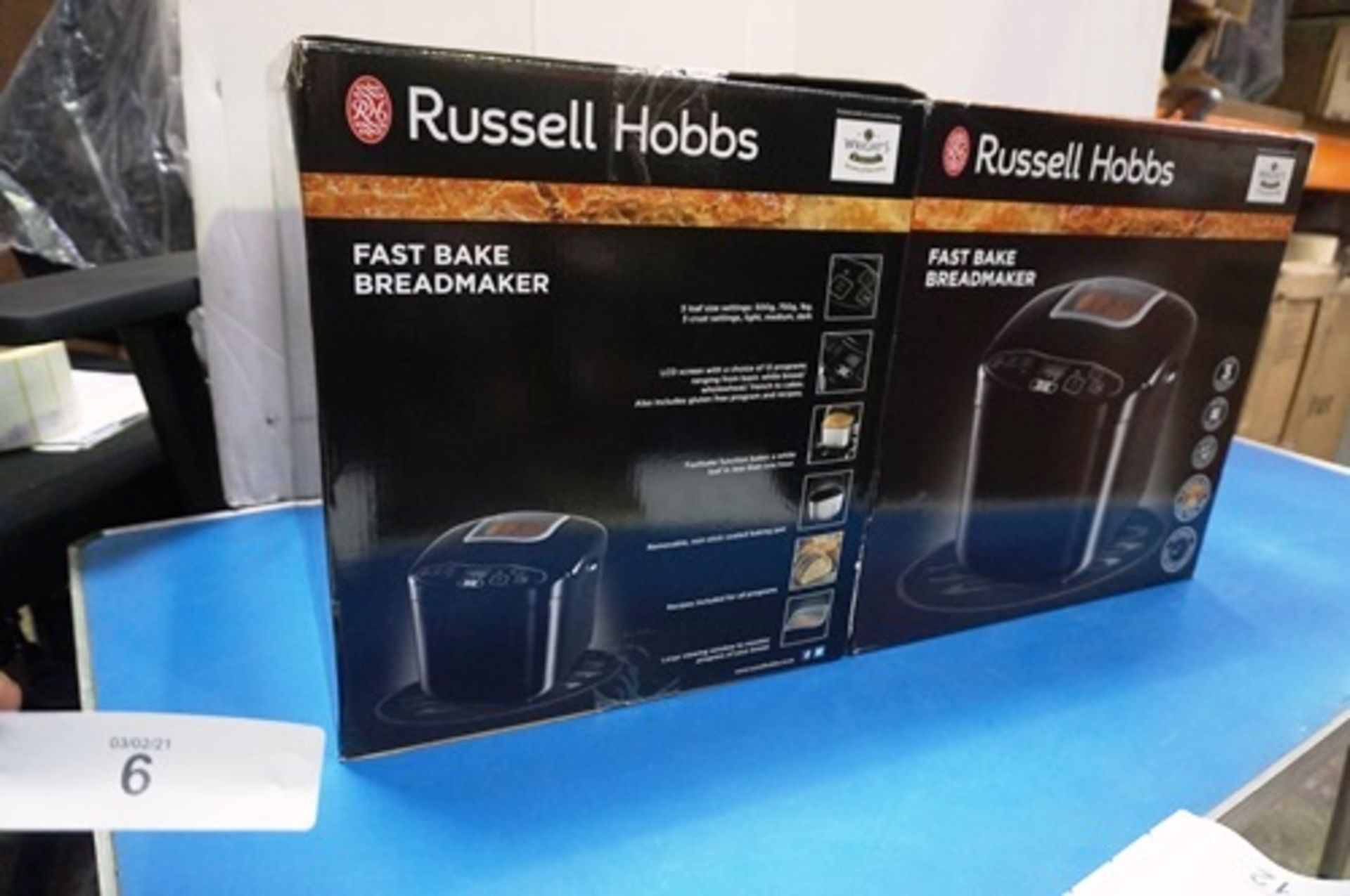 2 x Russell Hobbs Fast Bake bread makers, model 23620 - New in box (ES7) - Image 2 of 2