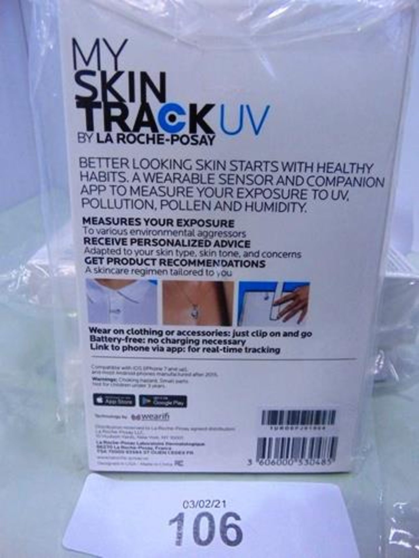 4 x La Roche-Posay My Skin UV Tracker battery free - Sealed new in pack (Cab1) - Image 3 of 3