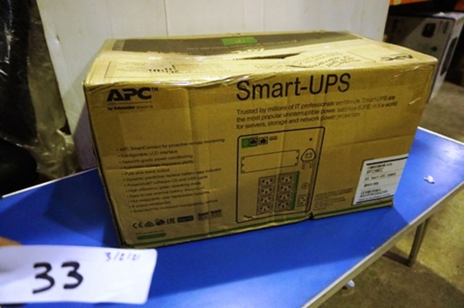 An APC smart uninterruptable power supply unit, SMT 1500, 1000 watts, model SMT1500IC - Sealed new