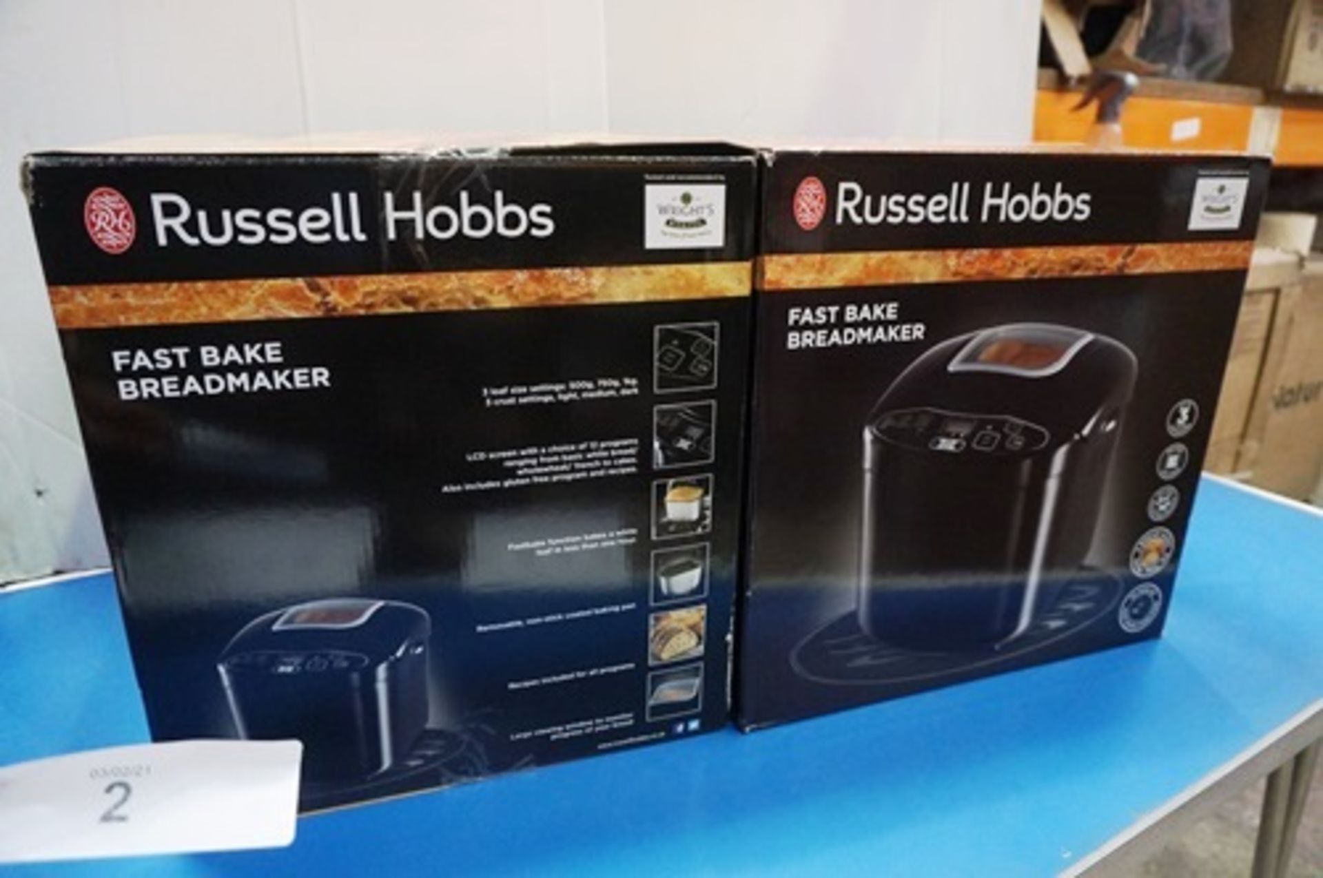 2 x Russell Hobbs Fast Bake bread makers, model 23620 - New in box (ES7)