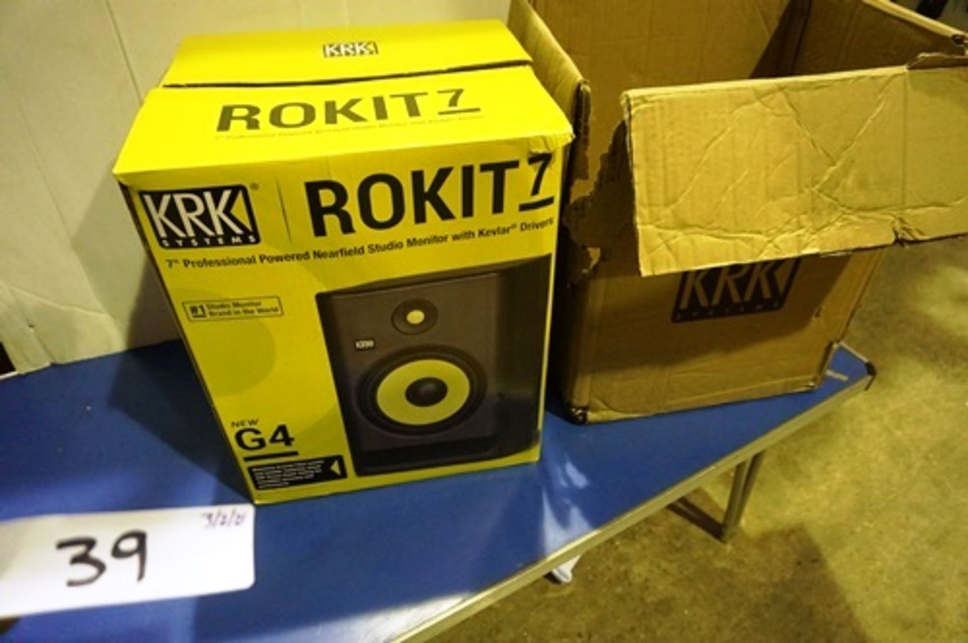 A KRK Systems 7" Near Field studio speaker, model ROKIT7 RP7G4-UK, 135W - New in box (ES3)