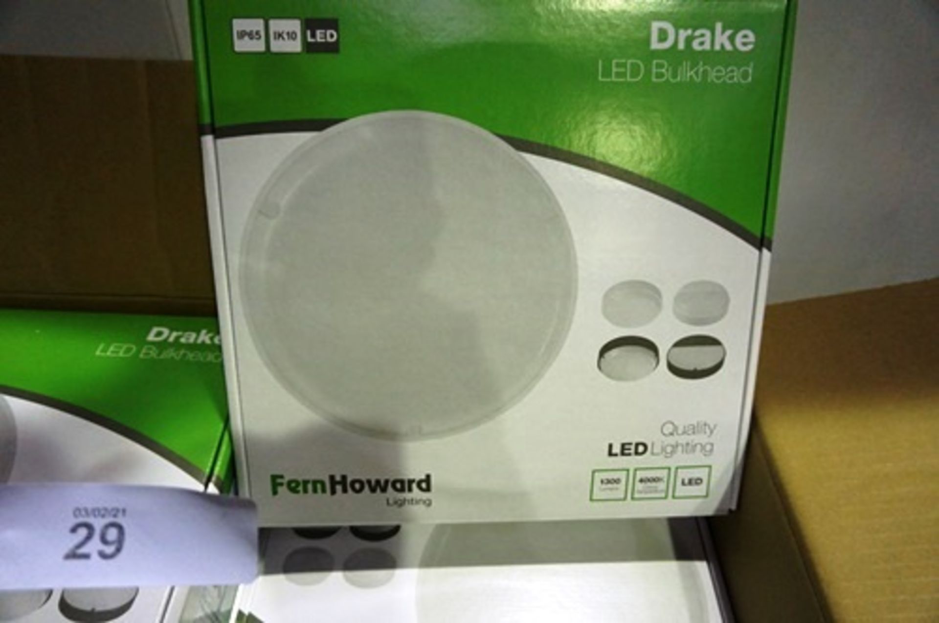 10 x Fern Howard Drake LED bulkhead lights, 1300 lumens, 4000K colour temp, model FHBL165-125-W - - Image 2 of 2