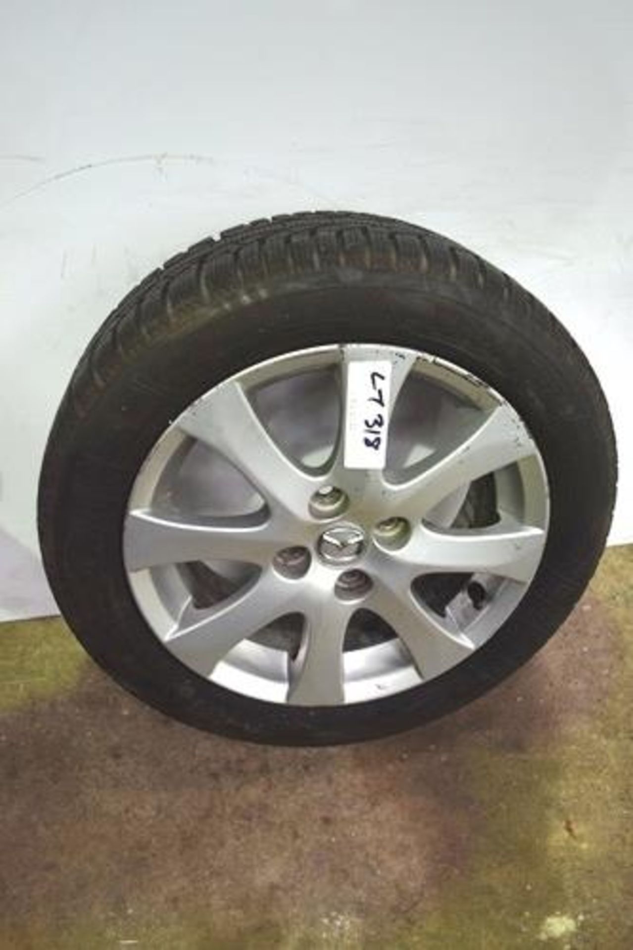 1 x Mazda 4 stud alloy wheel and 1 x Fiat 4 stud alloy wheel, both with fitted tyres - Second- - Image 4 of 6