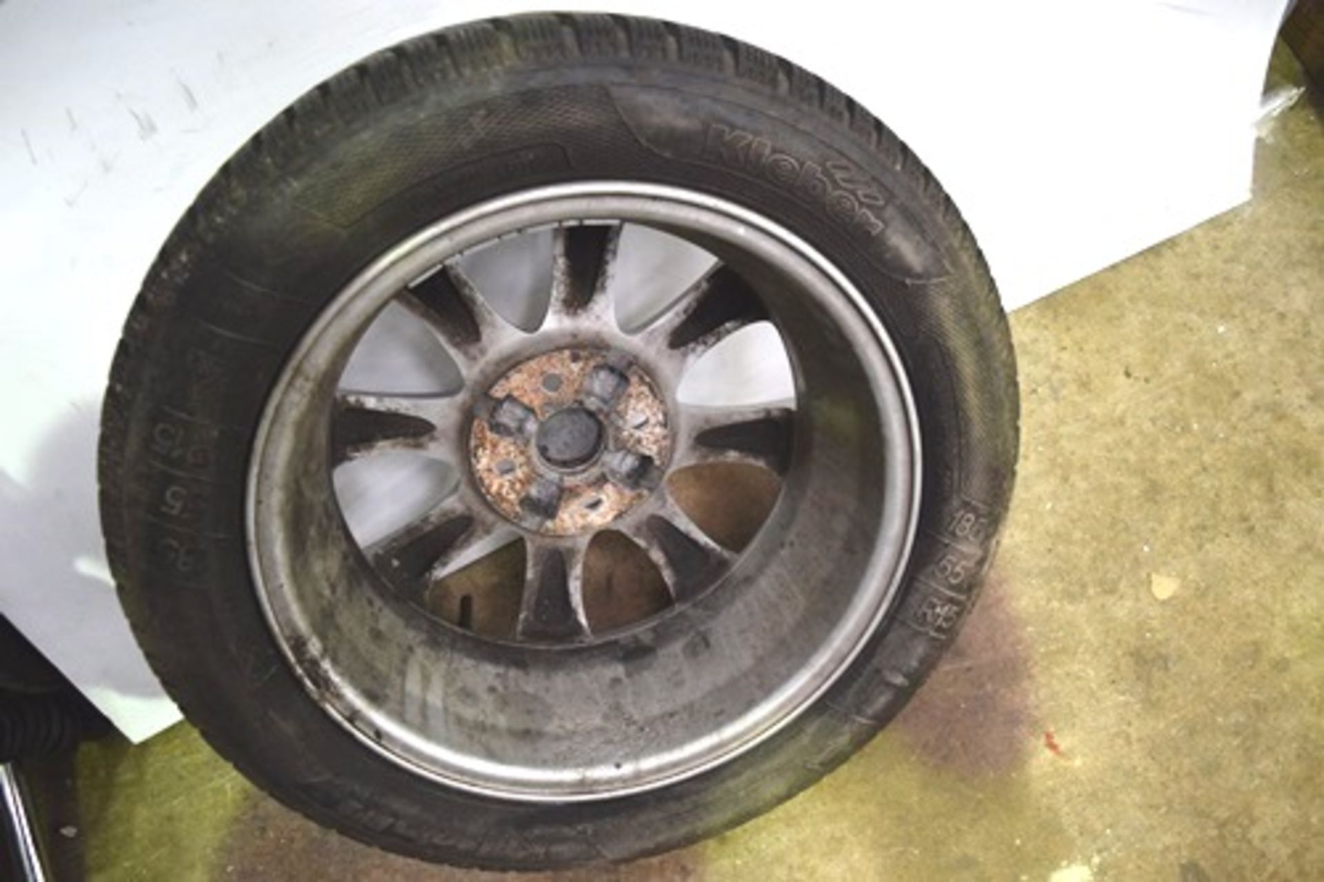 1 x Mazda 4 stud alloy wheel and 1 x Fiat 4 stud alloy wheel, both with fitted tyres - Second- - Image 6 of 6