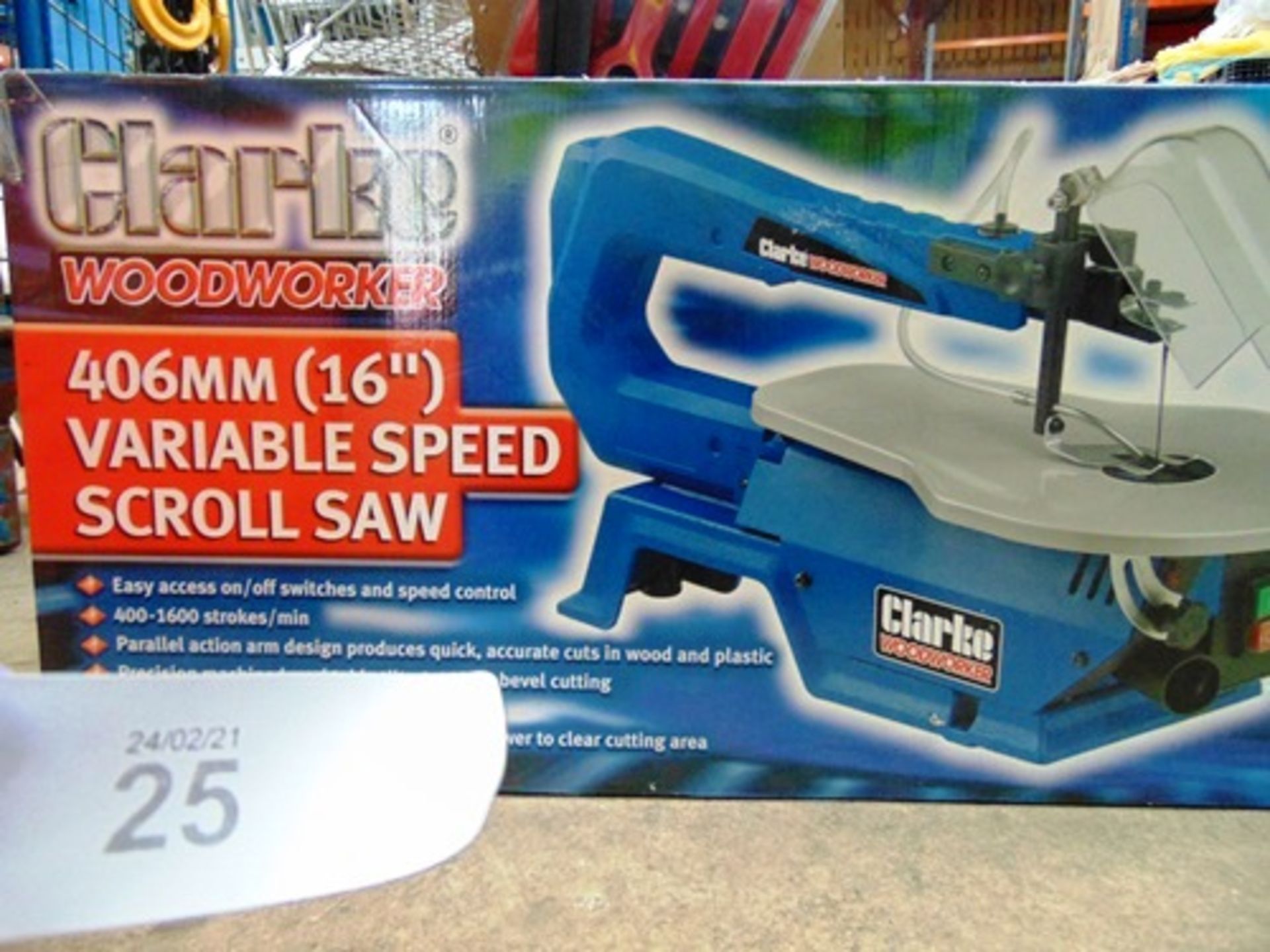 Clarke woodworker 406mm scroll saw, model CSS400D - Sealed new in box (TC3)