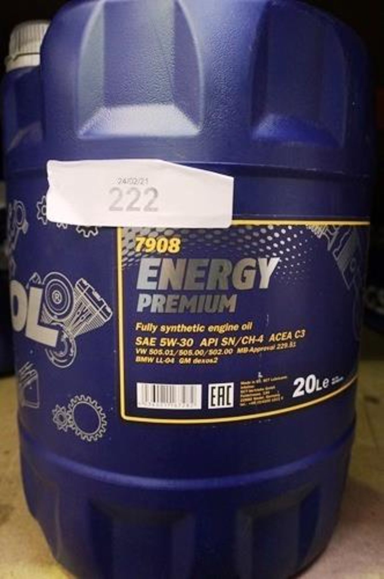1 x 20ltr bottle of Mannol 5W 30 engine oil, Ref: 7908 - New (GS18)