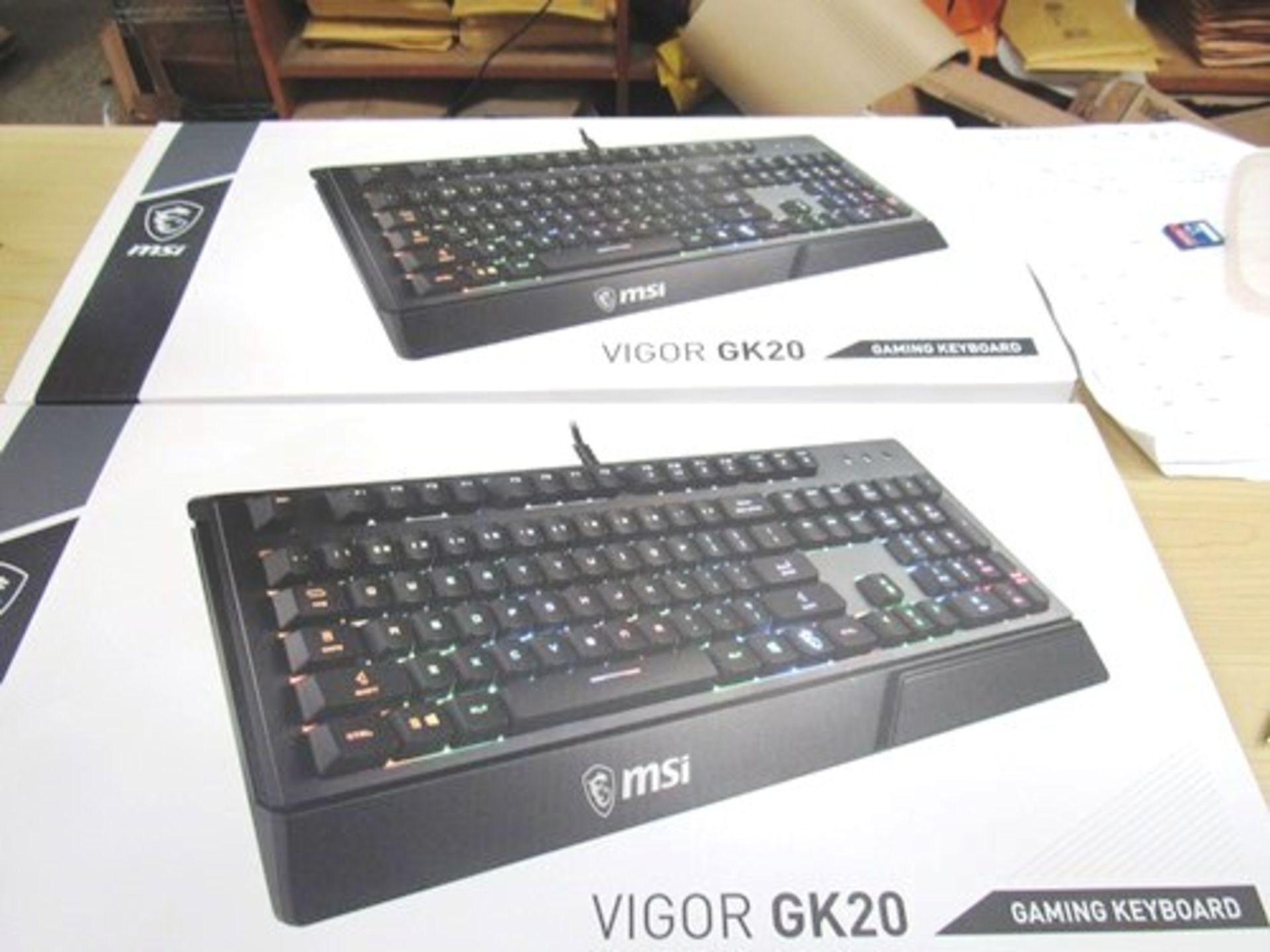 2 x MSI Vigor GK20 gaming keyboard, UK layout - New in box (ES12C)