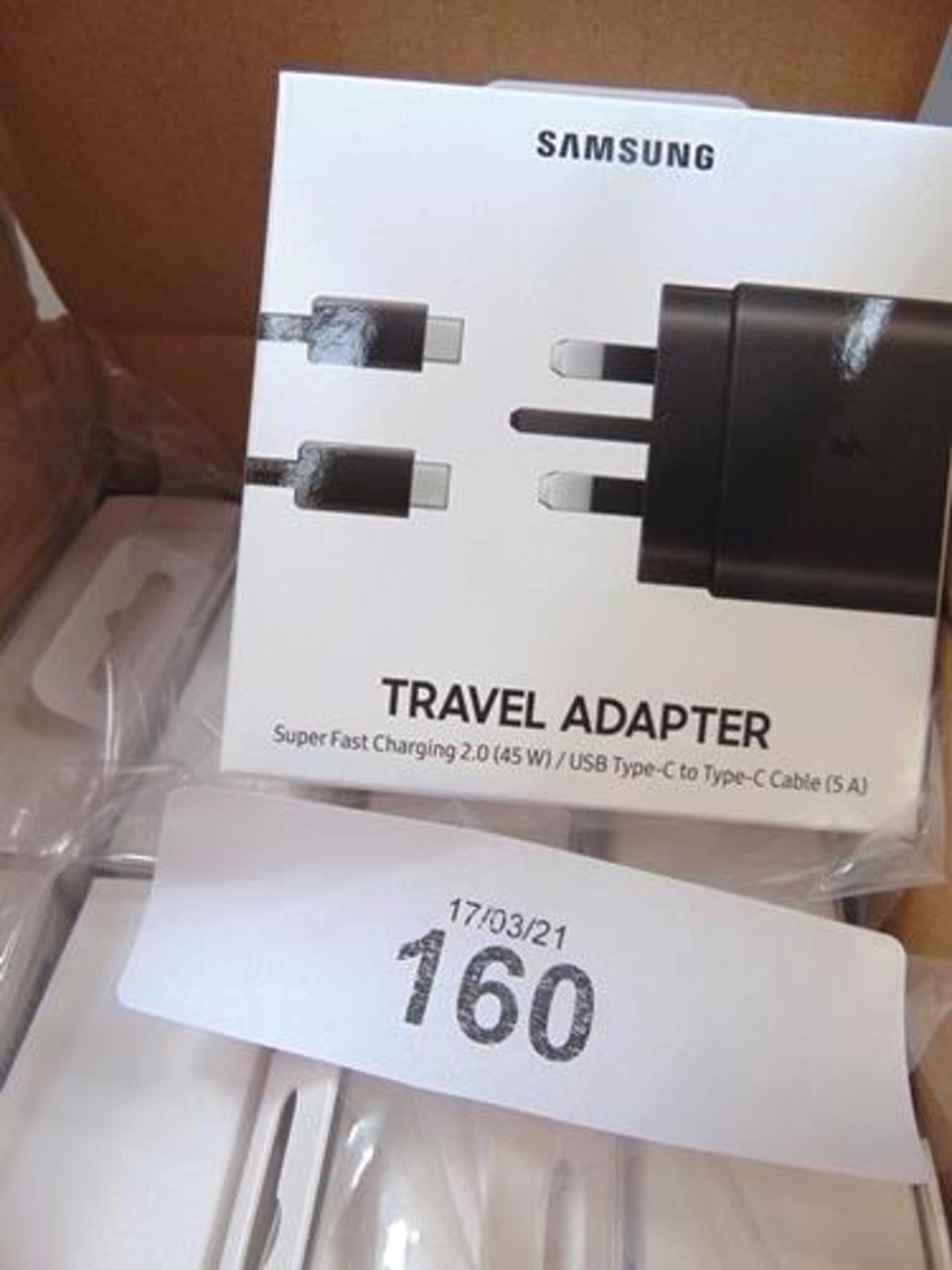 20 x Samsung travel adapters, model EP-TA845XBEGGB, 45W, 5A - Sealed new in box (C1D)