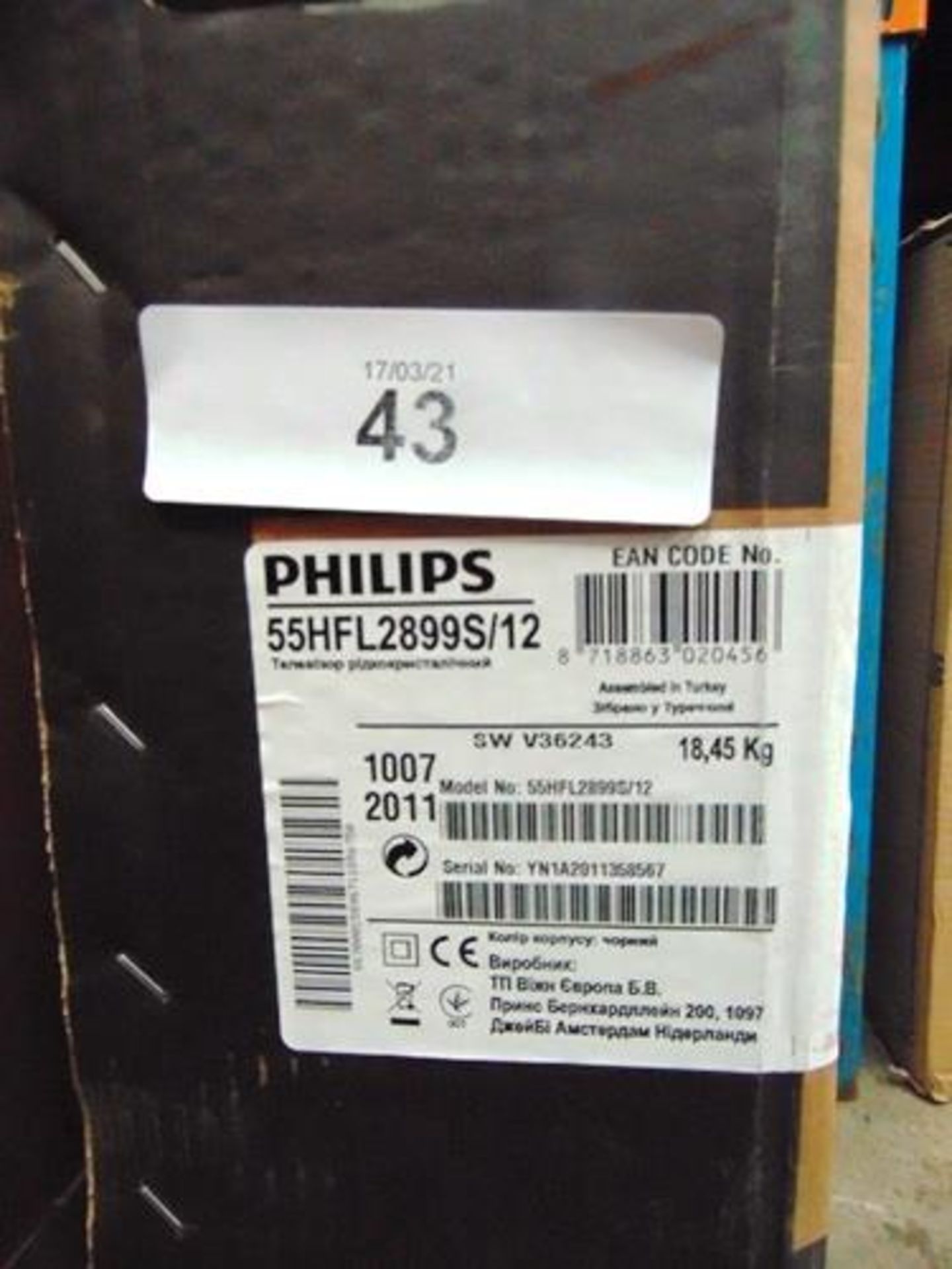 1 x Philips 55" TV, model 55HFL2899S/12 - New in box (ES3end) - Image 3 of 3