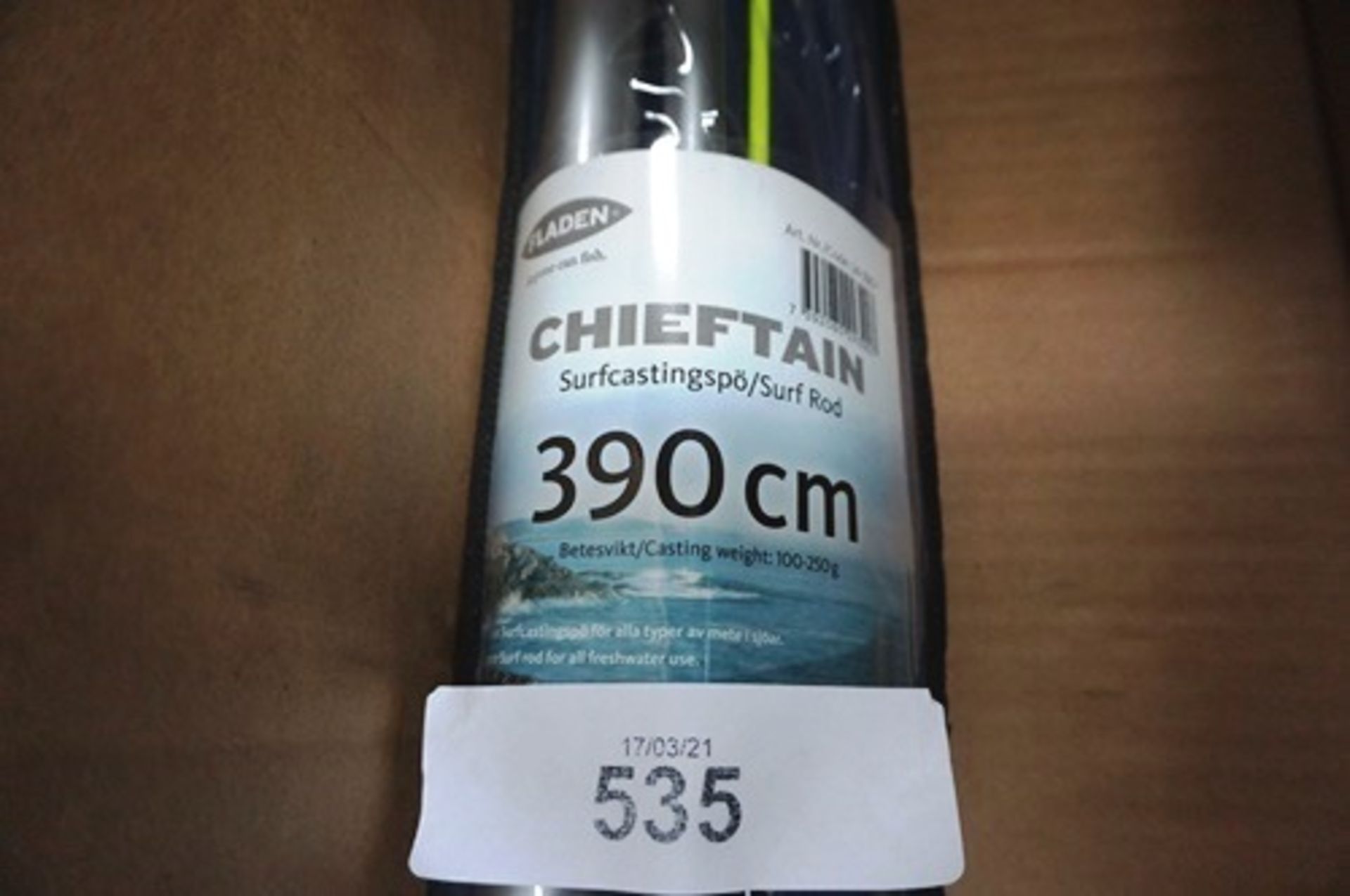 1 x sea fishing kit comprising Chieftain surf rod, 390cm, 50lb, 0.60 flex shock line, charter surf - Image 3 of 4