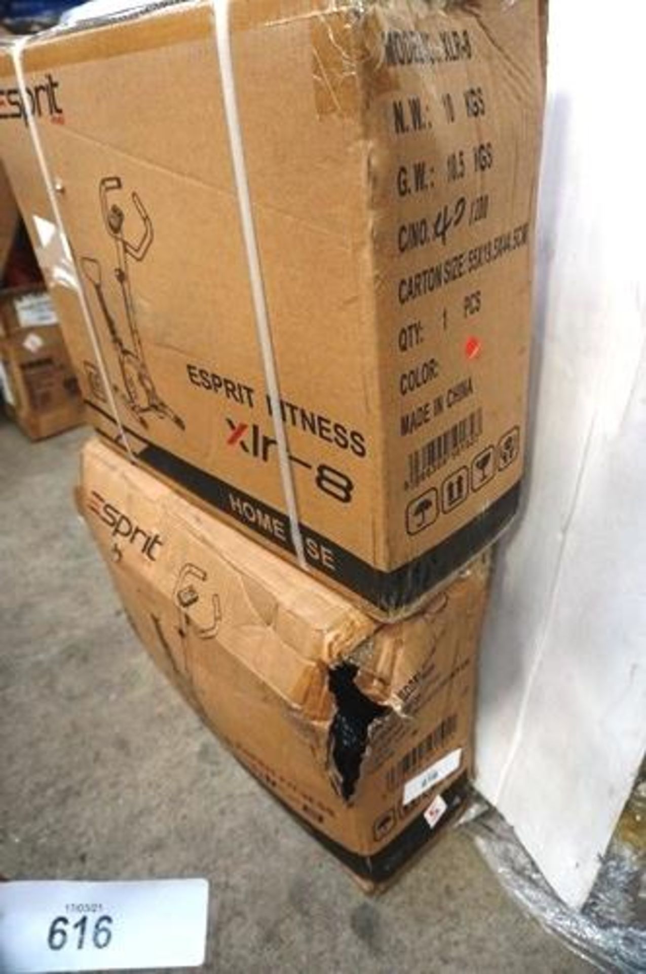 2 x Esprit Fitness XLR-8 exercise bike, 1 x black and 1 x red - Sealed new in box, 1 box tatty ( - Image 2 of 2