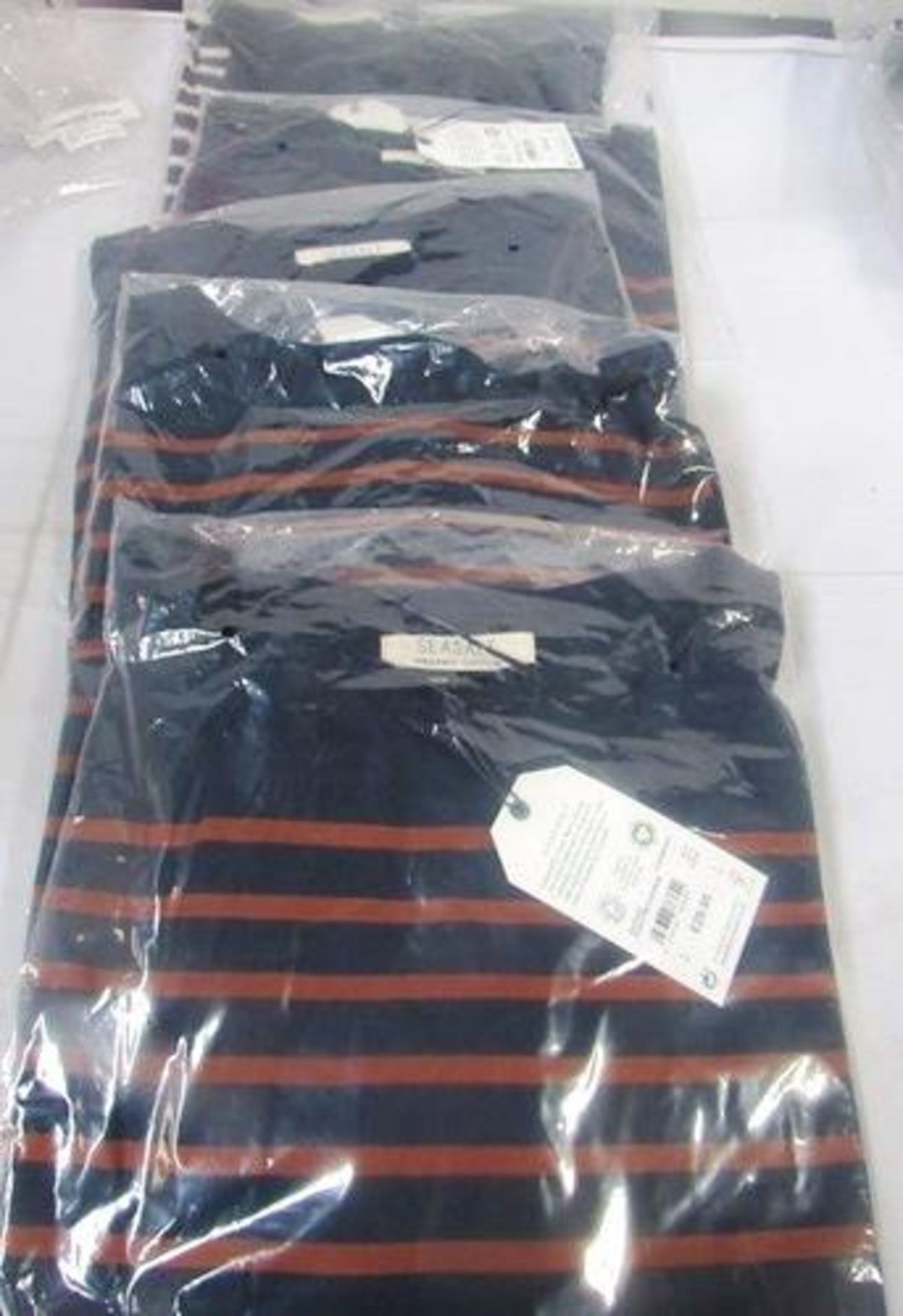 5 x Sea Salt Breton t-shirts in various sizes - Sealed new in pack (ESB17A)