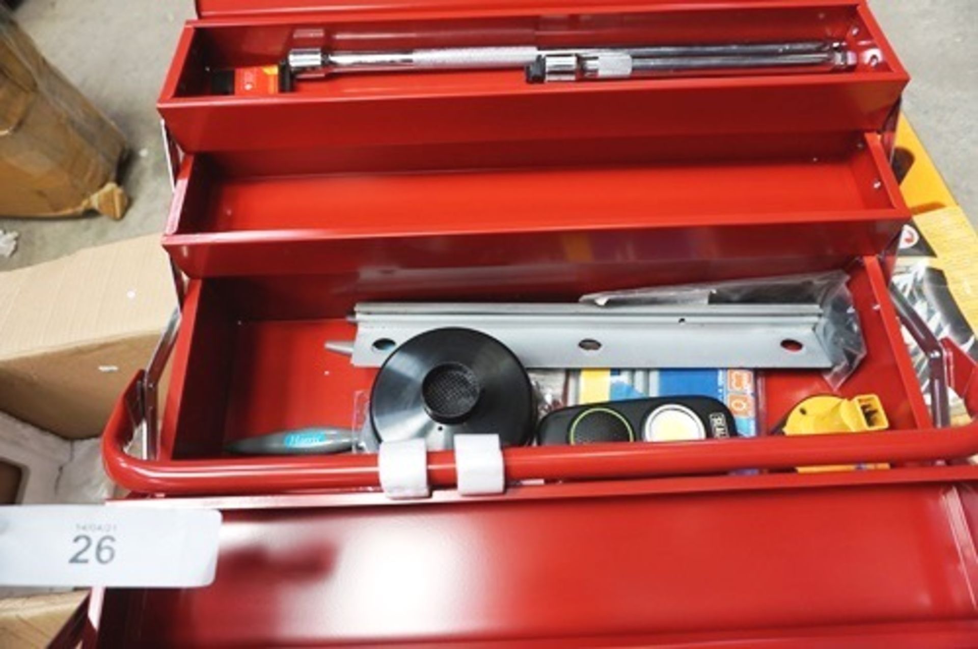 A selection of hand tools including 1 x metal toolbox, plastic tool holders, Infapower work - Image 5 of 5