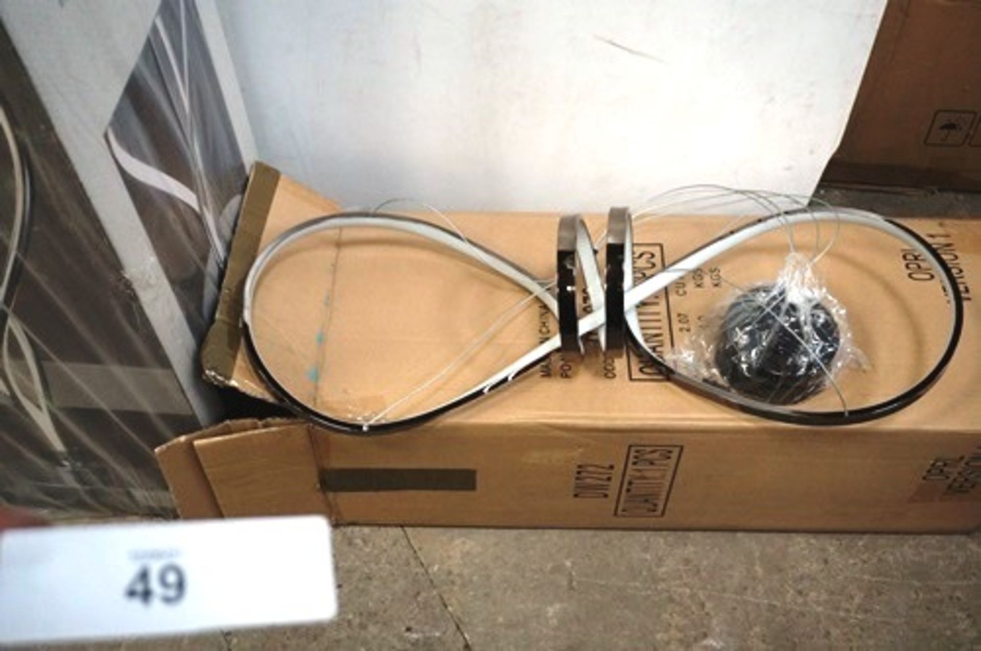 1 x chrome entwined LED floor lamp, SKU: 223505, new in box together with 1 x Dunelm twisted LED - Image 2 of 3