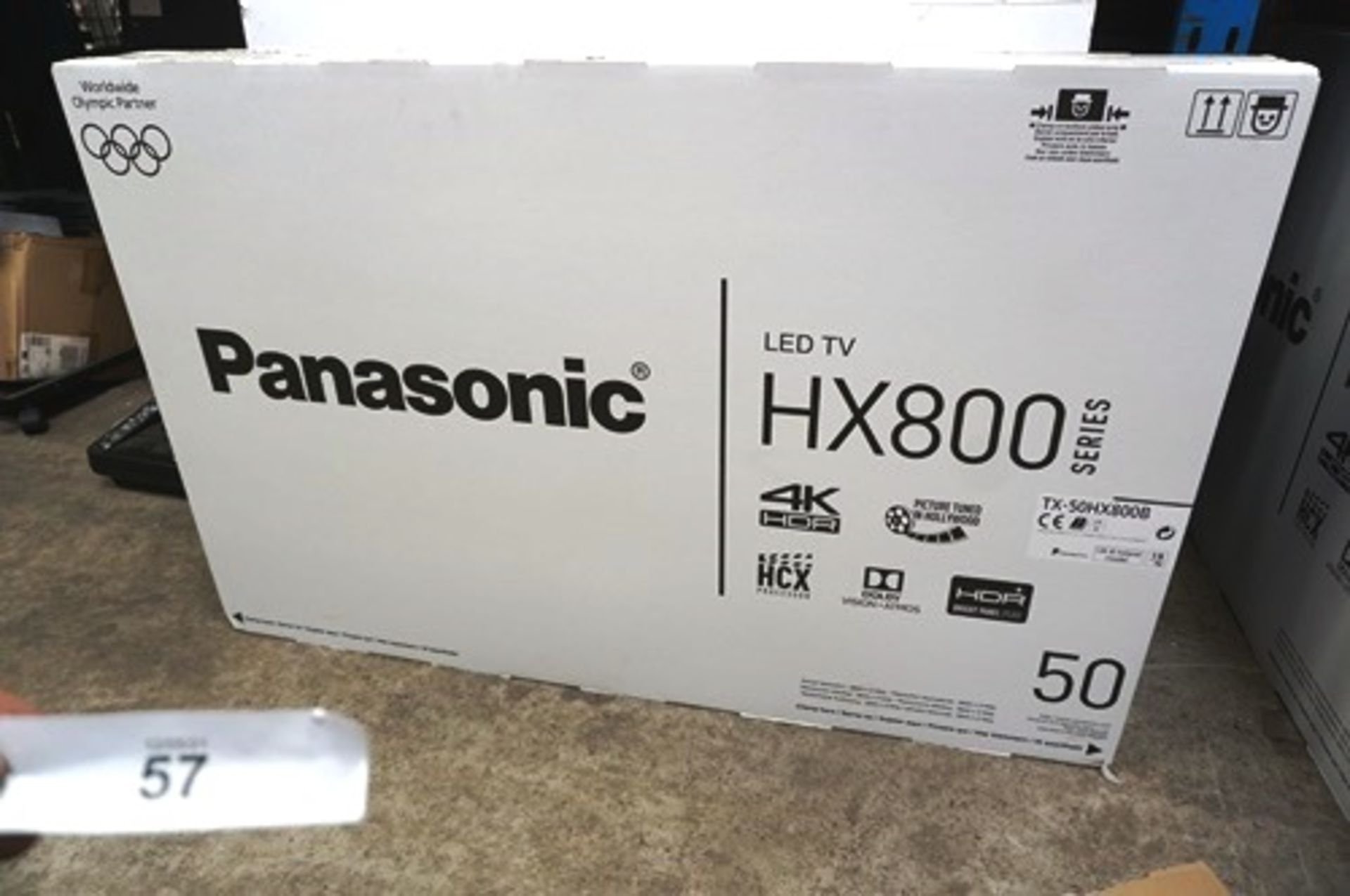 1 x Panasonic 4K 50" TV, model TX-5-0HX-800B - Sealed new in box (ES8)