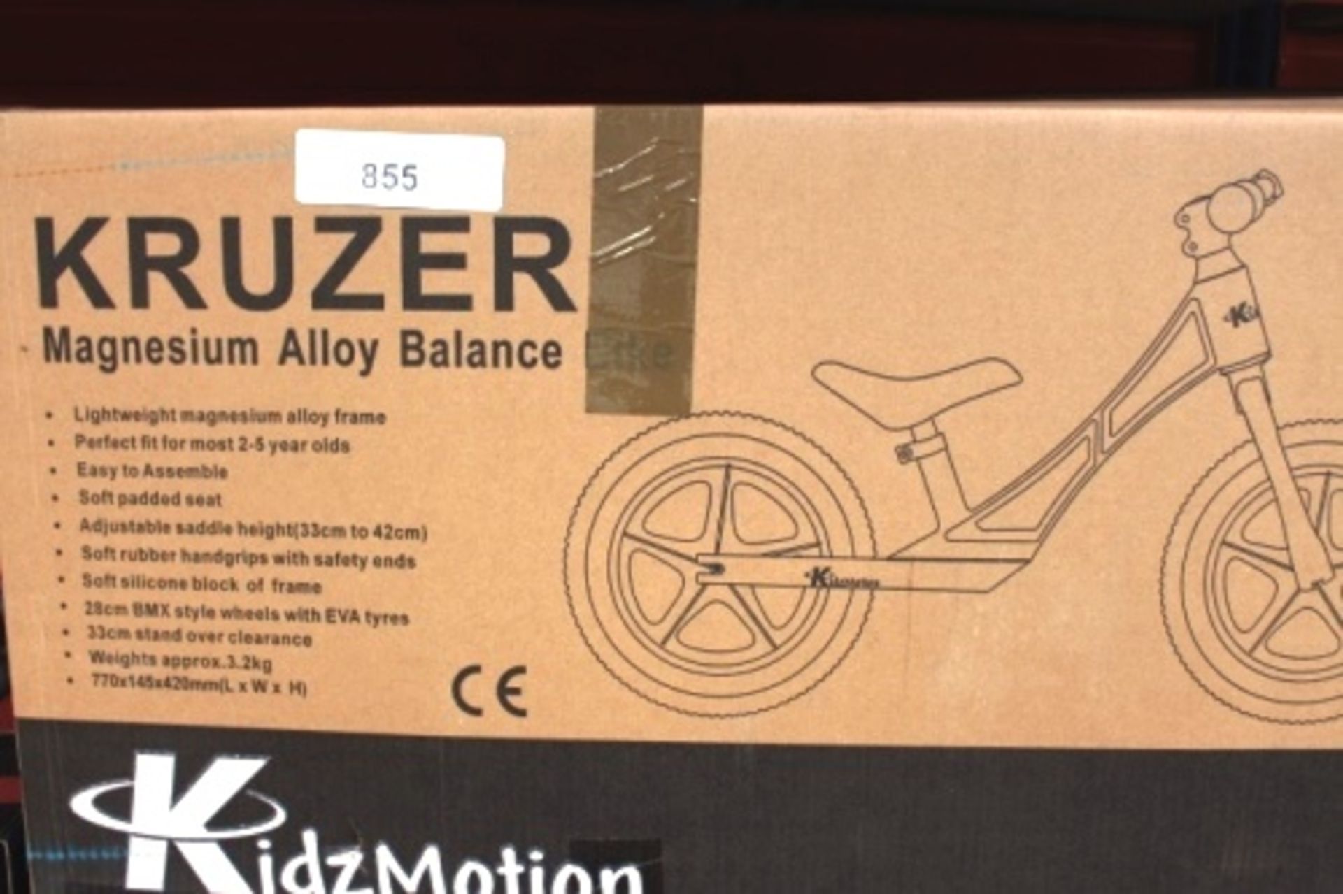 2 x Kidz Motion Kruzer red magnesium alloy balance bike - New in box (GS36A) - Image 2 of 2