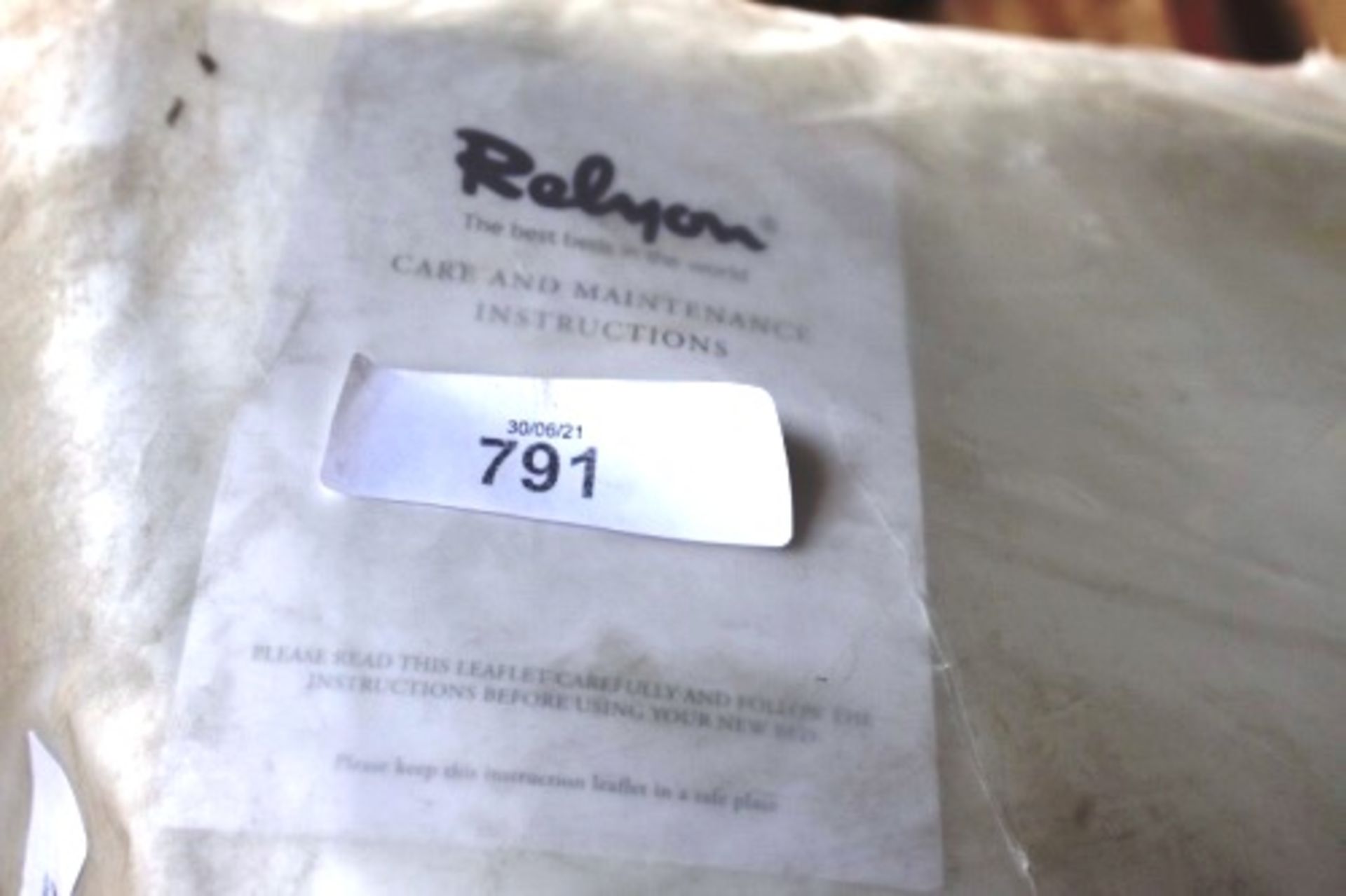 1 x Reylon Balmoral soft mattress, size 4'6" - new with some marks due to poor store (top shed)