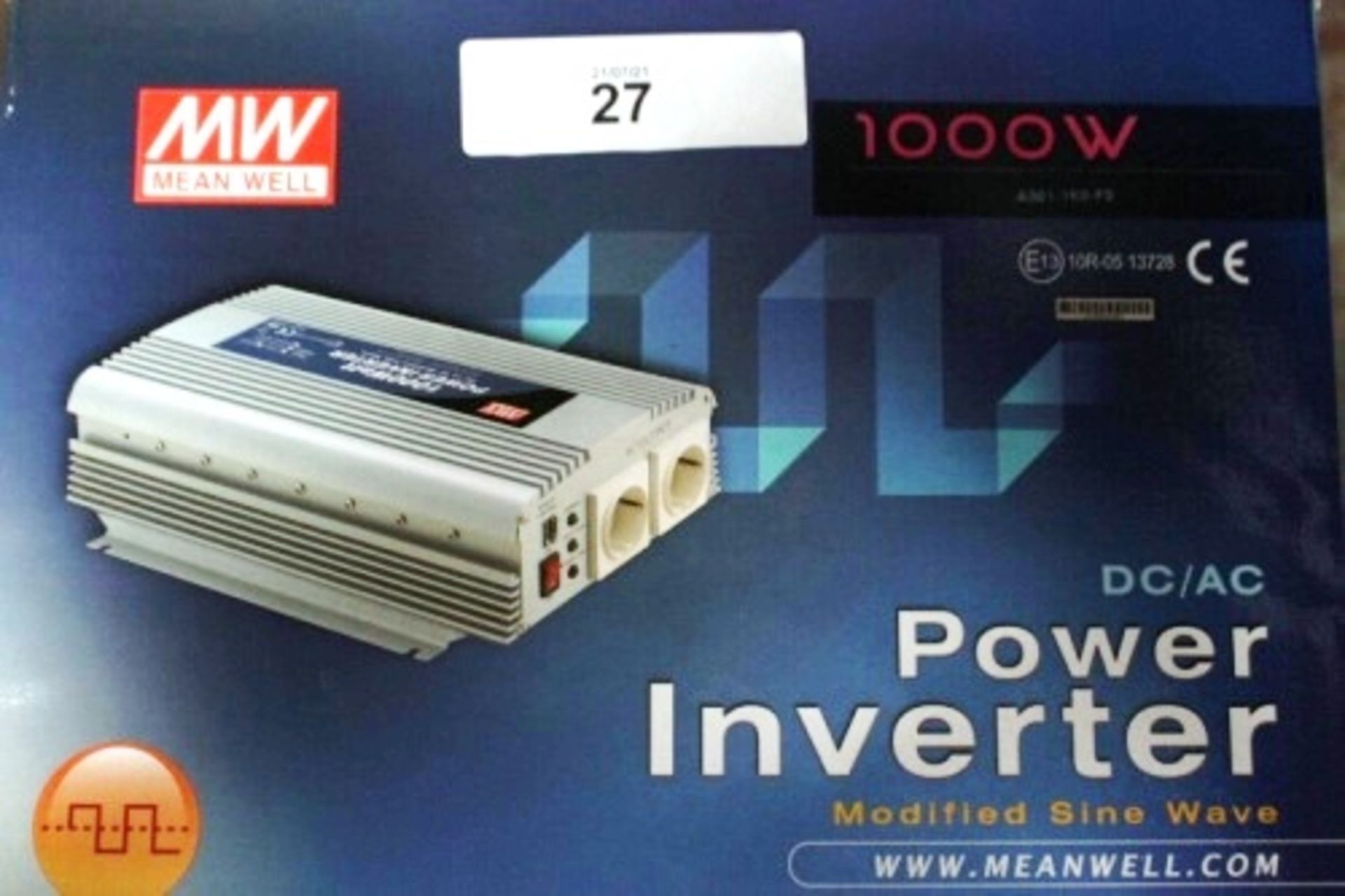1 x Mean Well 1000W DC/AC power inverter, model 10R-0513728, 230VAC - New in box (ES5end)