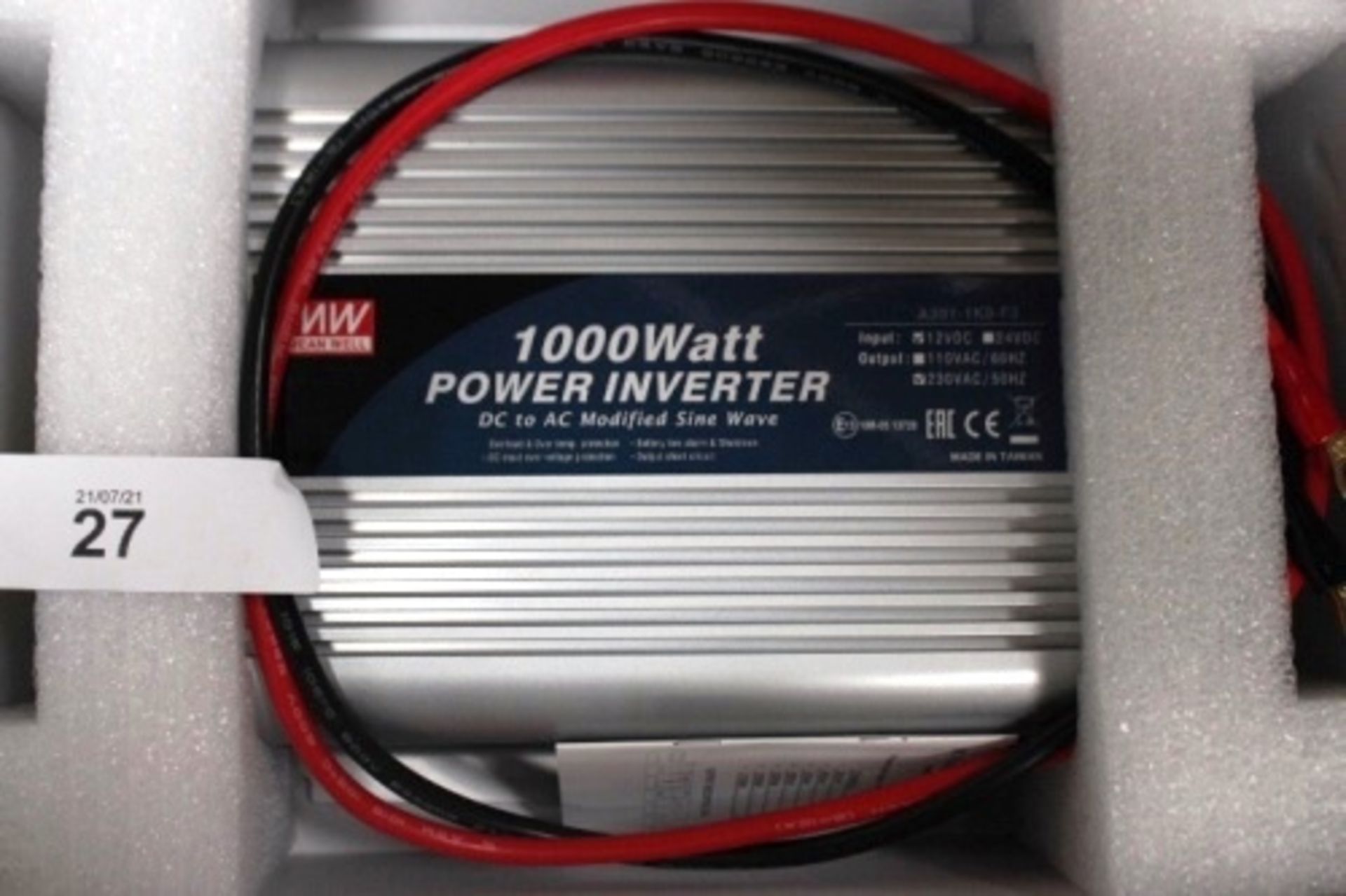 1 x Mean Well 1000W DC/AC power inverter, model 10R-0513728, 230VAC - New in box (ES5end) - Image 2 of 2