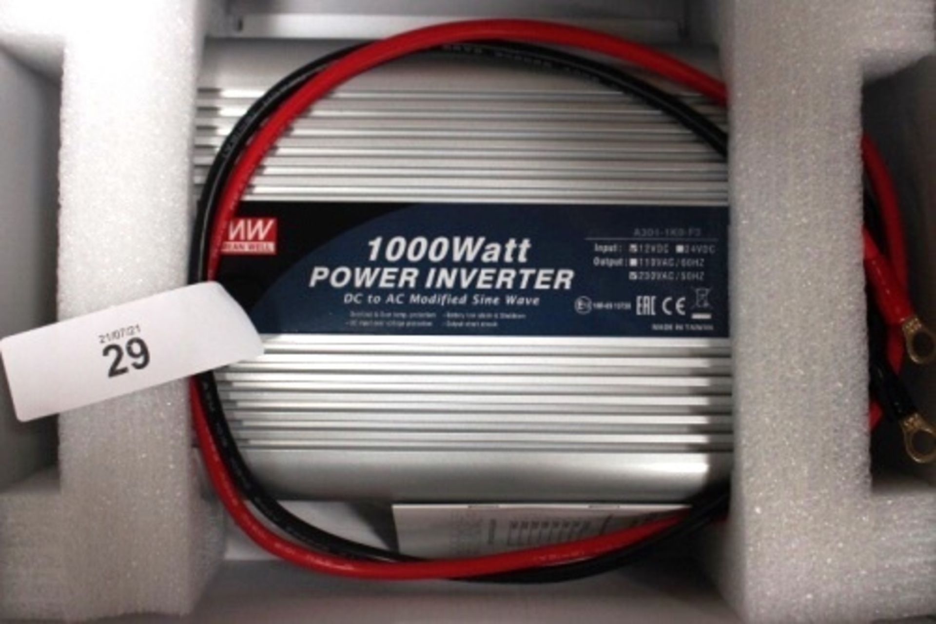 1 x Mean Well 1000W DC/AC power inverter, model 10R-0513728, 230VAC - New in box (ES5end) - Image 2 of 2