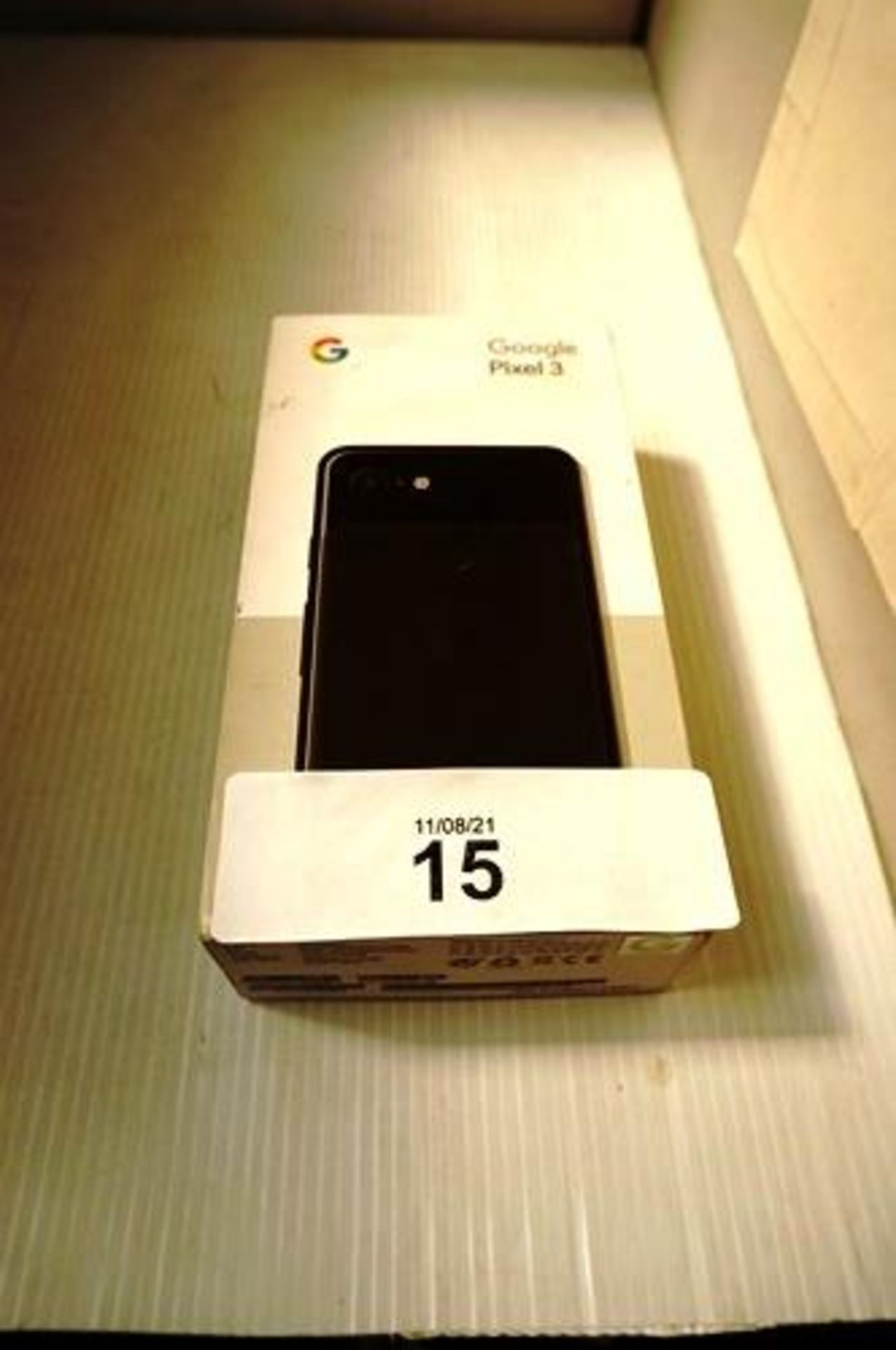 1 x Google Pixel 3 phone, 64gb, model G013A, IMEI: 990012001484812, with power cable, factory - Image 3 of 4