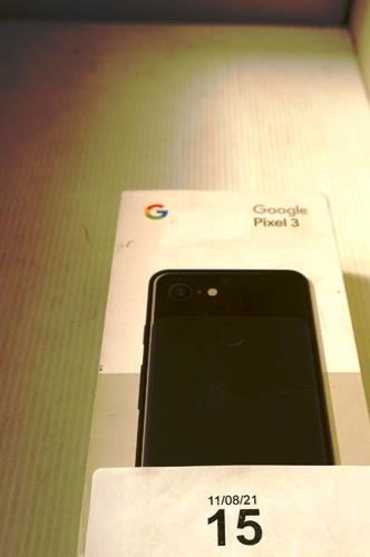 1 x Google Pixel 3 phone, 64gb, model G013A, IMEI: 990012001484812, with power cable, factory - Image 4 of 4