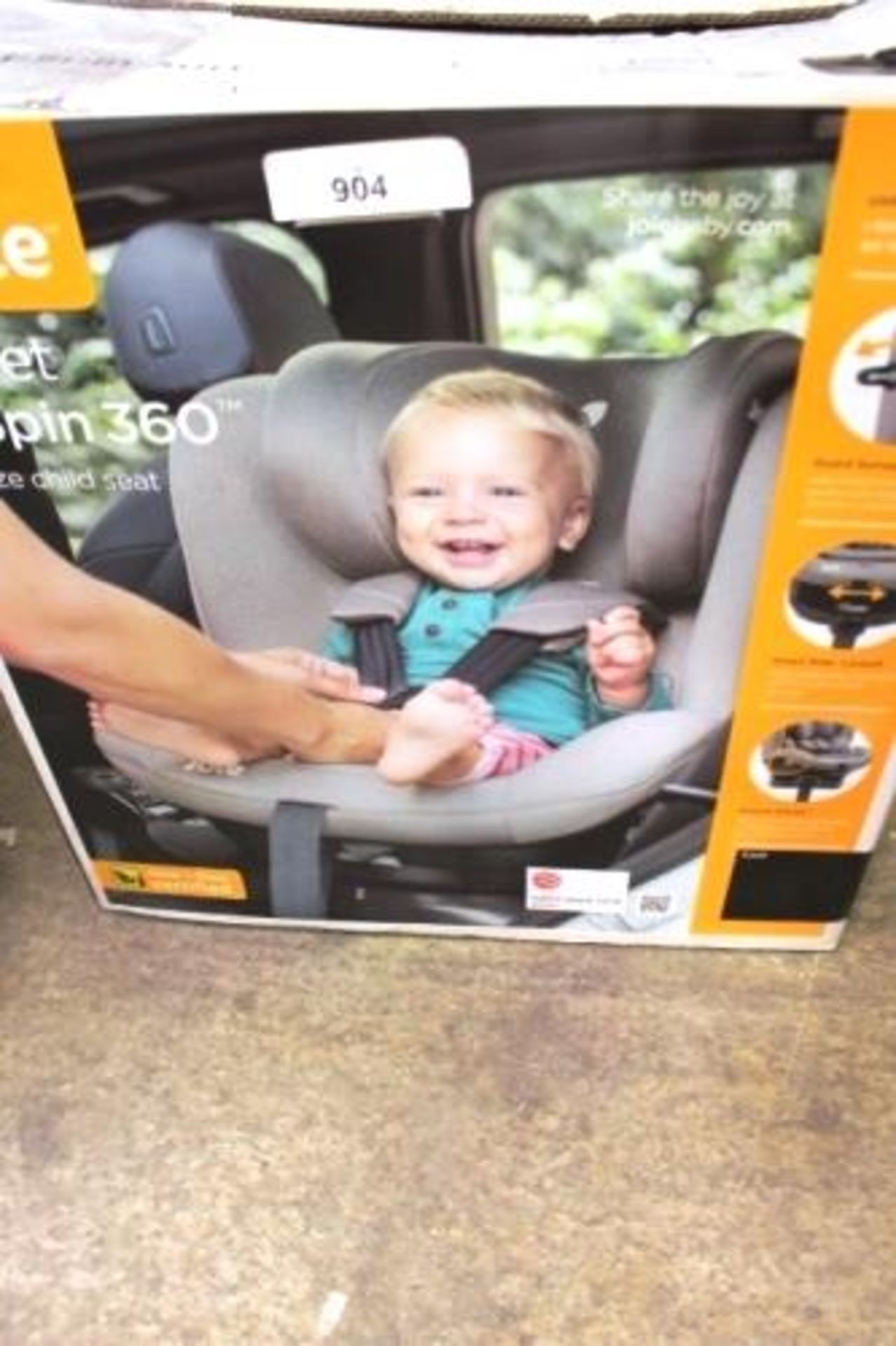 1 x Joie i-spin 360 car seat, birth to 19kg, coal - New in box (GS32C)