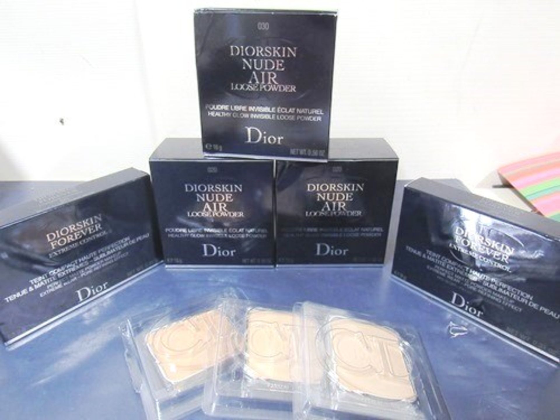 3 x 16g Dior Nude Air loose powder, 3 x Dior Forever extreme control and 3 x refills - New in box (