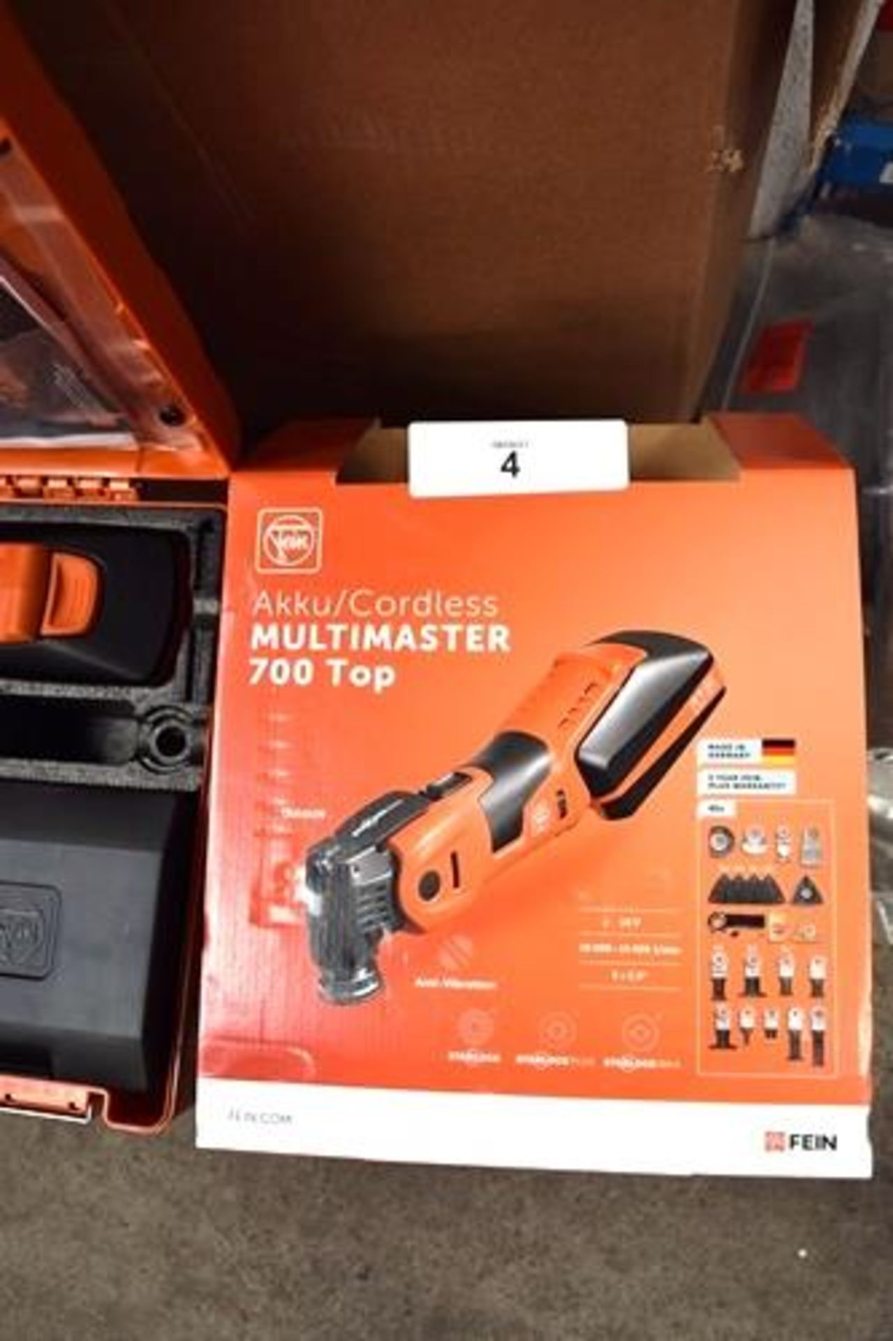 1 x Fein Akku 18V cordless multimaster 700 top oscillating multi tool - New in case (ES10)