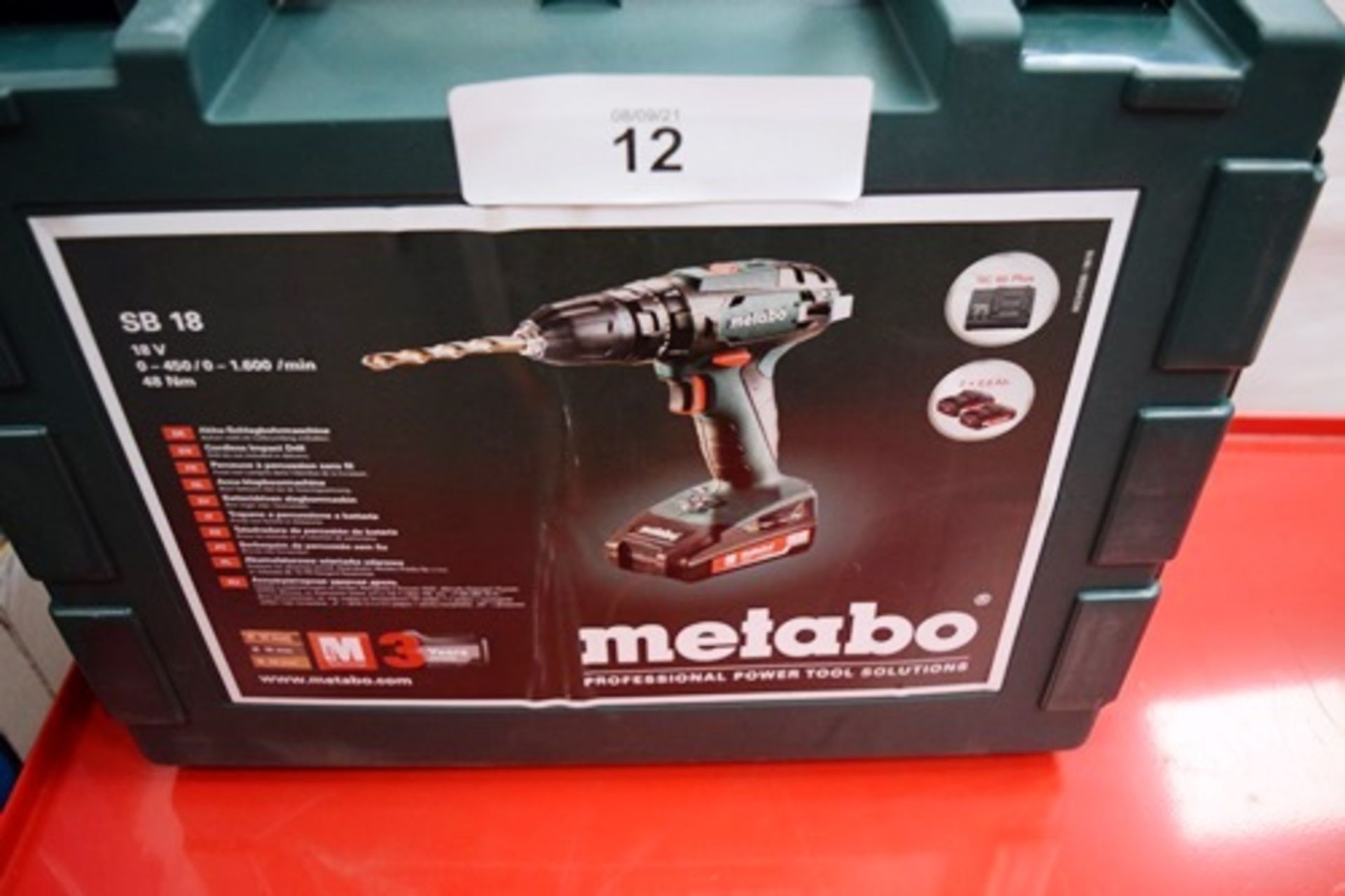 1 x Metabo 18V cordless drill, model SB18 + SC60 Plus, with 1 x 18V 2.0Ah battery, charger, manual - Image 3 of 4