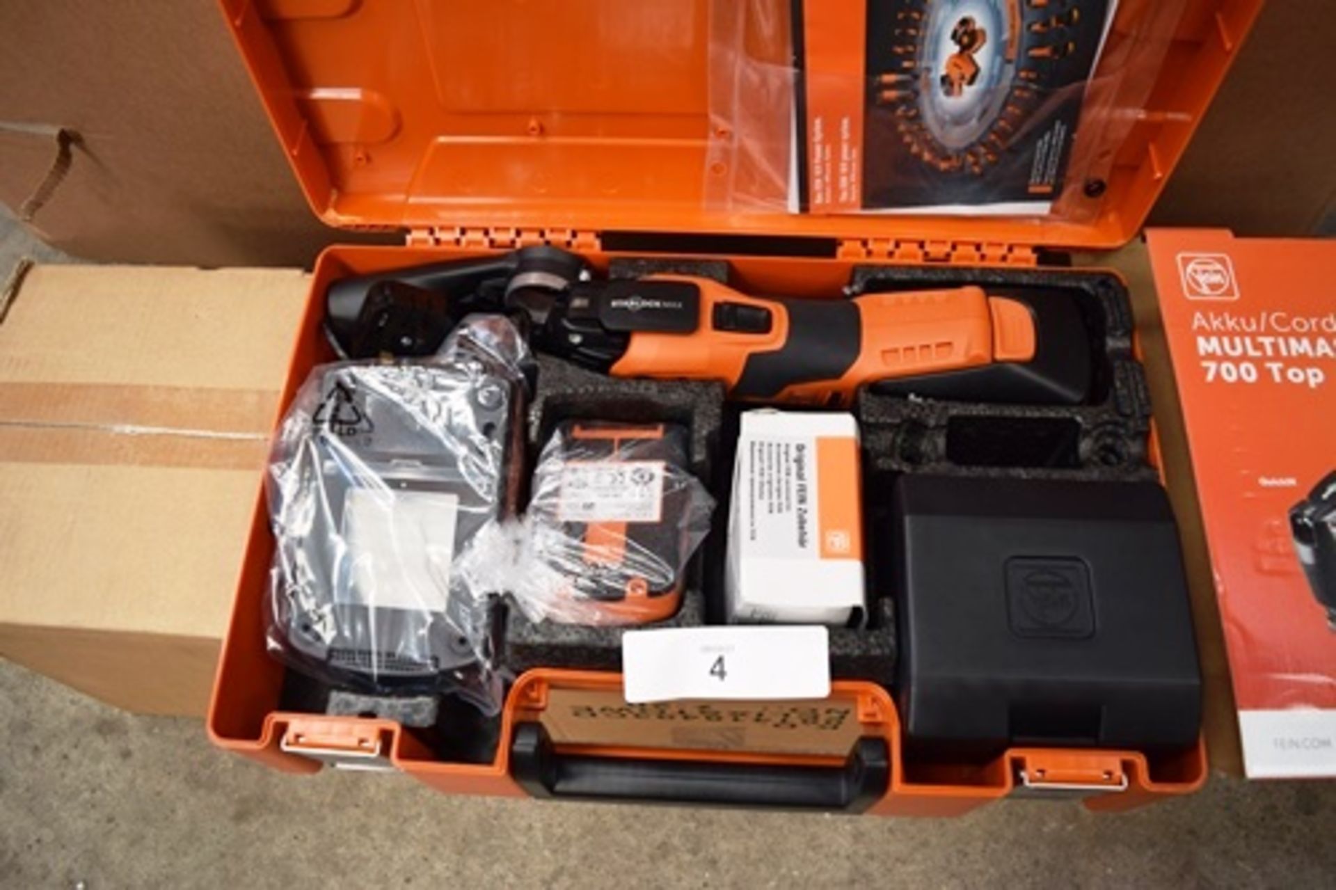 1 x Fein Akku 18V cordless multimaster 700 top oscillating multi tool - New in case (ES10) - Image 2 of 4