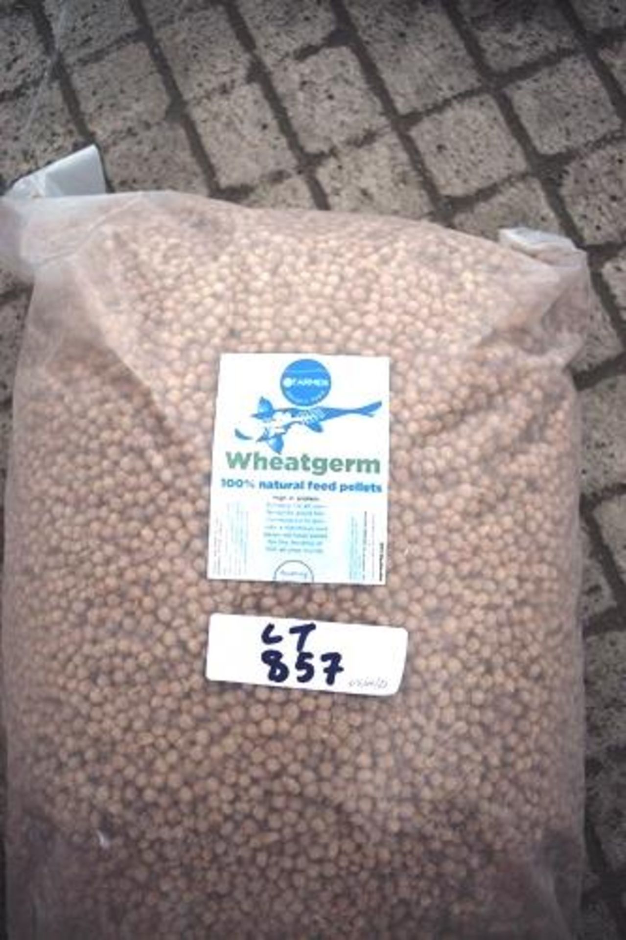 1 x approximately 10kg bag of Starmer Wheatgerm 100% natural feed pellets for ponds together with 1