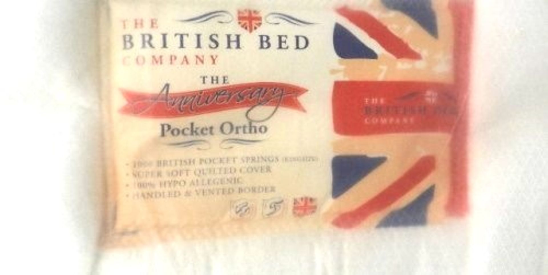 1 x The British Bed Company The Anniversary Pocket Ortho king size mattress - New but slightly dirty