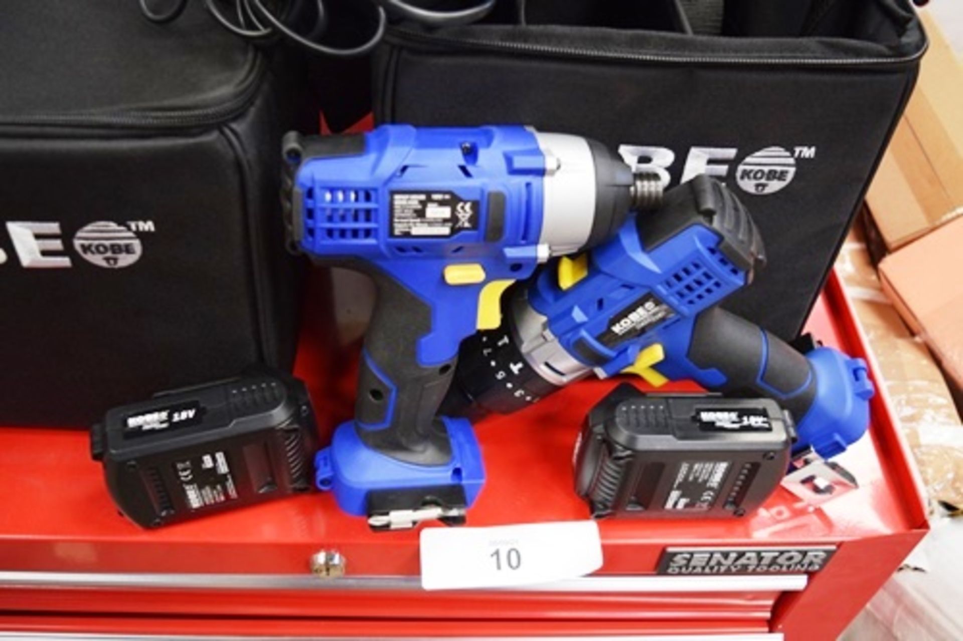 3 x Kobe 18V combi drill impact driver drills each with 4 x 18V batteries, 2 x chargers and 2 x - Image 2 of 3