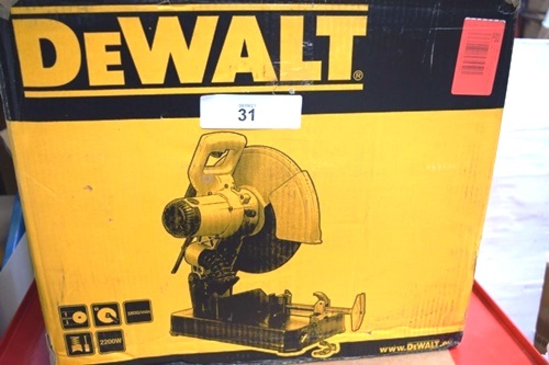 1 x DeWalt cut off saw, model D28710, 230V, in original box - Grade B (ES10)