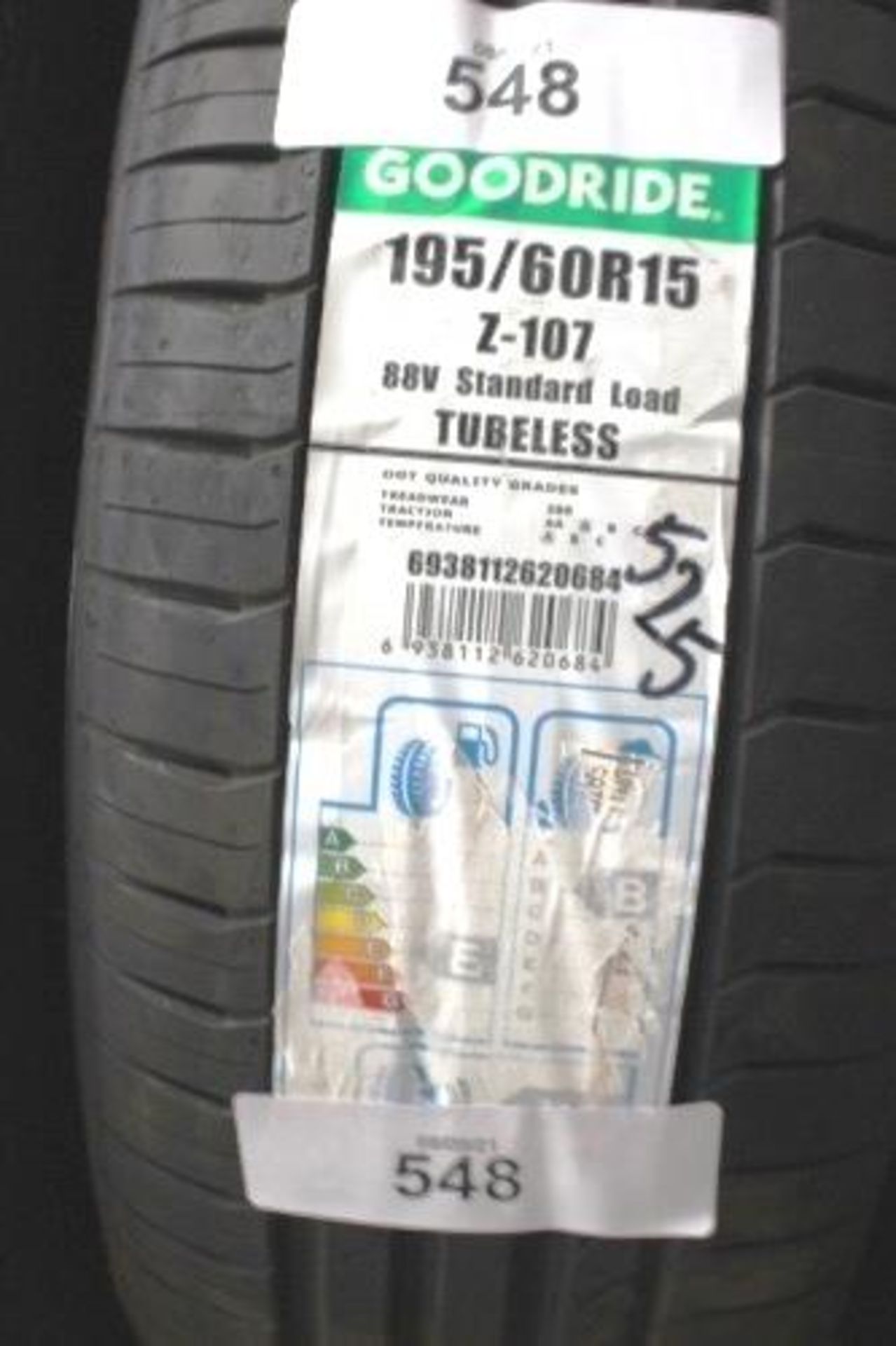 1 x Good Ride tyre, 195/60 R15 - New (top shed)