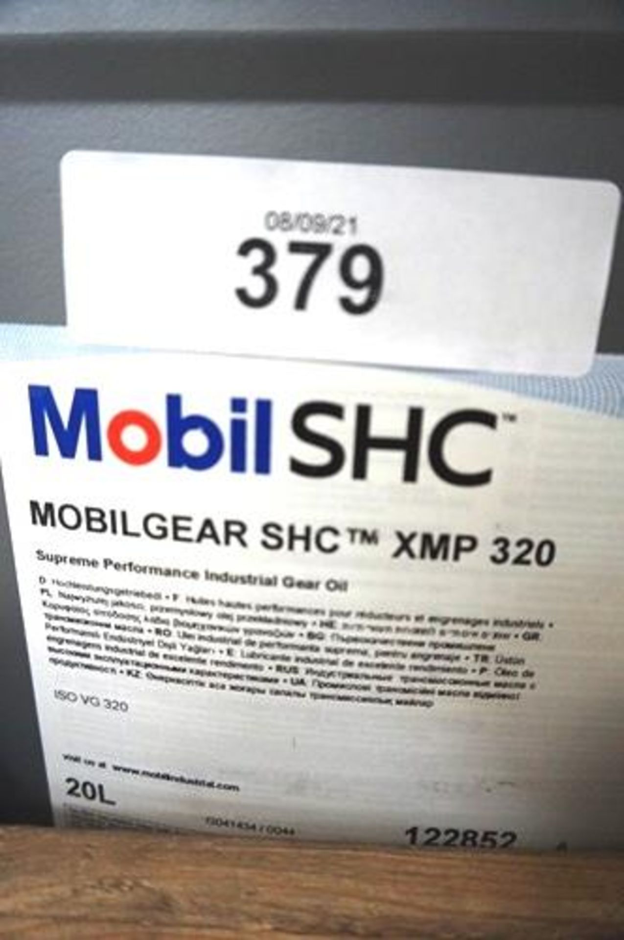 1 x 20ltr bottle of Mobil SHC industrial gear oil, XMP 320 - New (GS13)