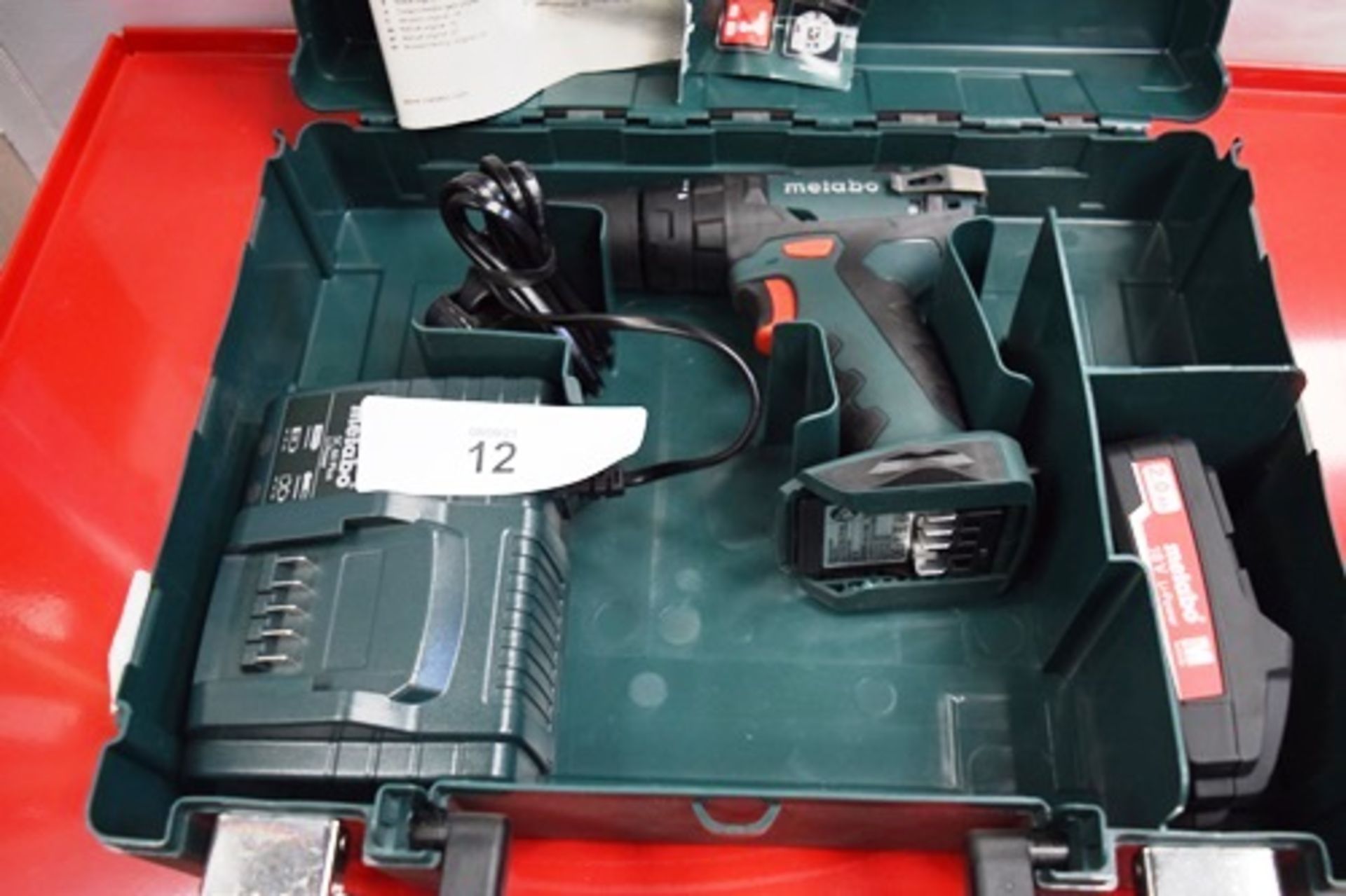 1 x Metabo 18V cordless drill, model SB18 + SC60 Plus, with 1 x 18V 2.0Ah battery, charger, manual - Image 2 of 4